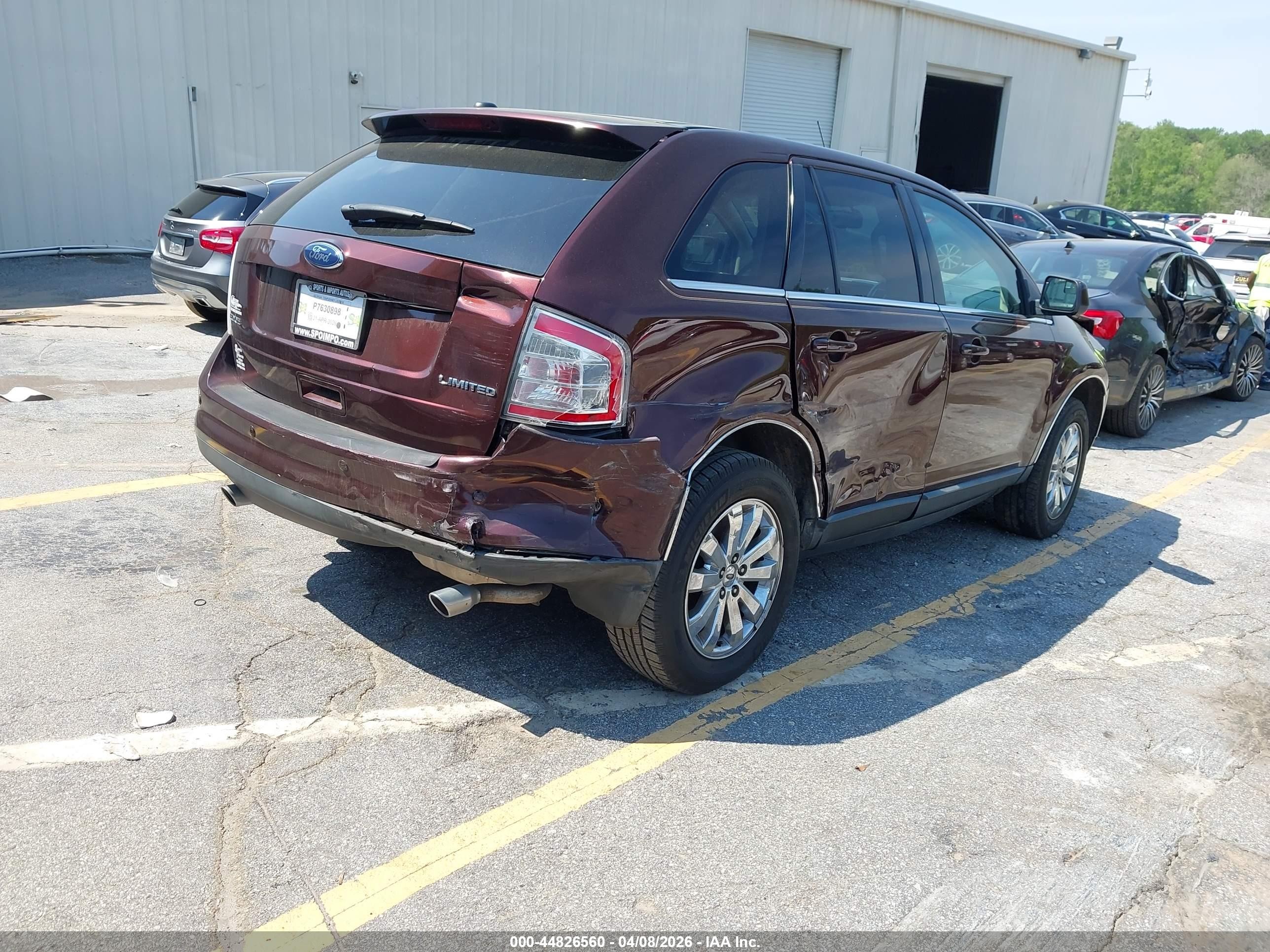 2010 Ford Edge Limited Burgundy vin: 2FMDK3KC0ABA22855