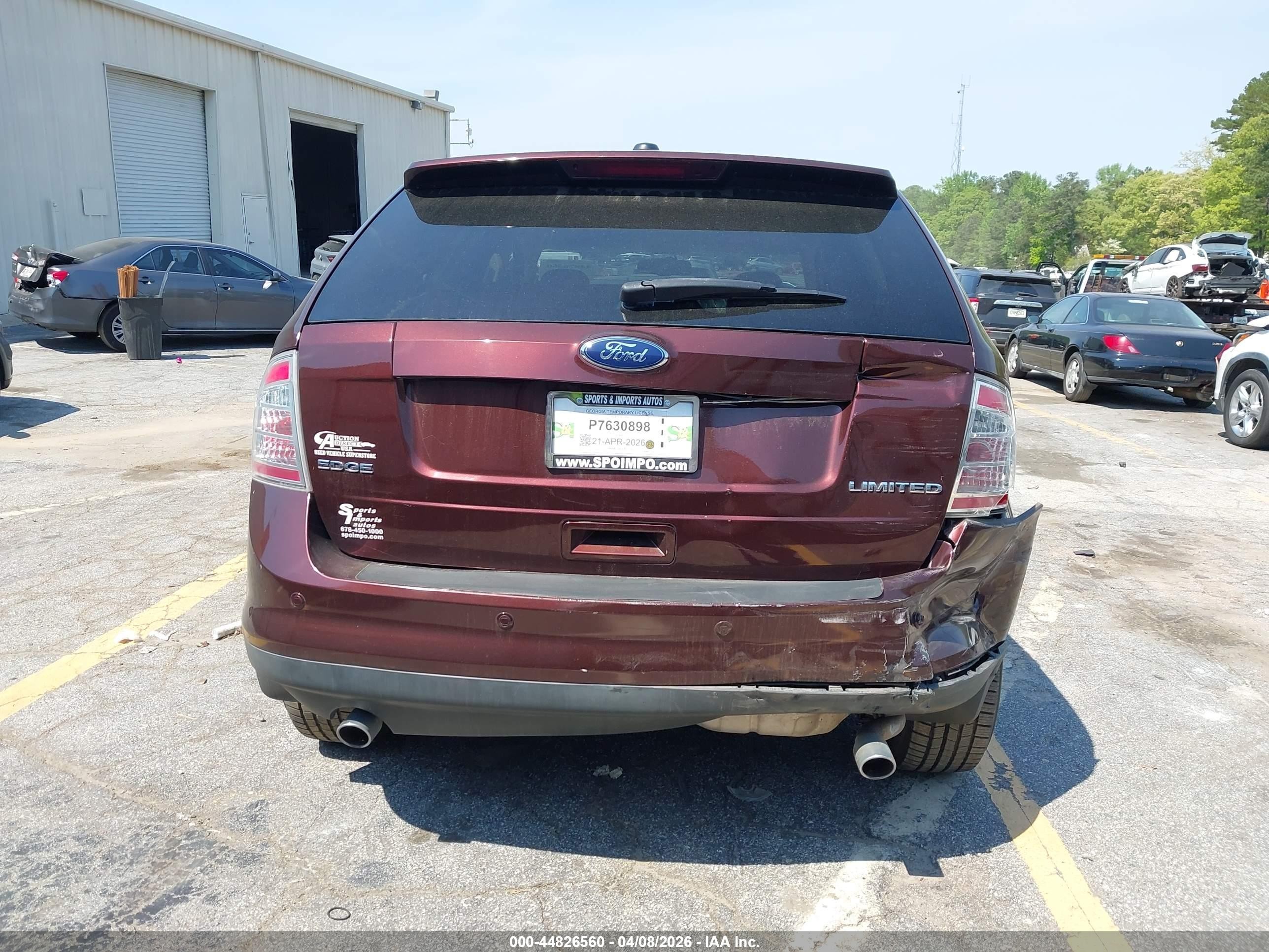 2010 Ford Edge Limited Burgundy vin: 2FMDK3KC0ABA22855
