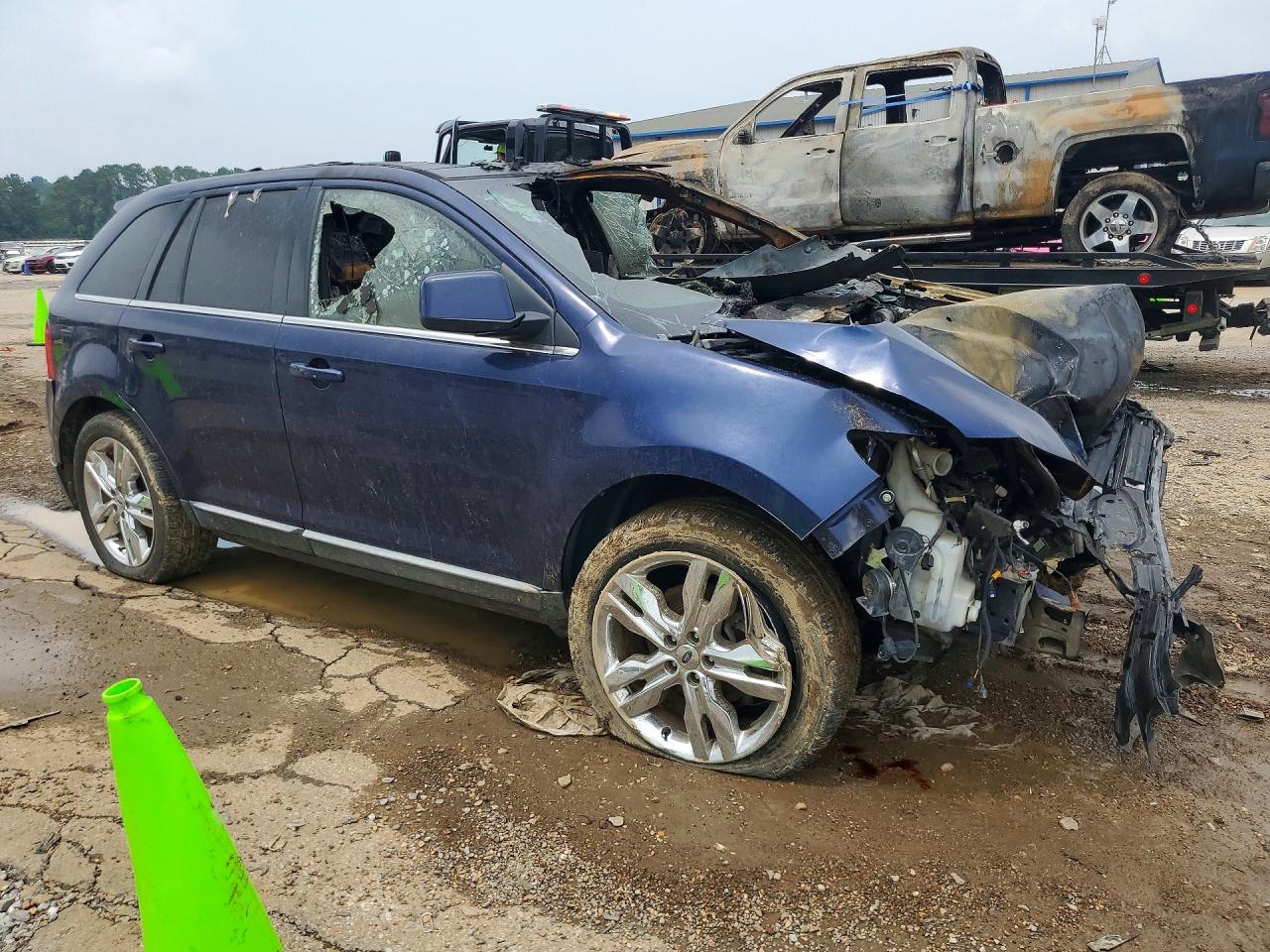 2011 Ford Edge Limited Синий vin: 2FMDK3KC0BBA67635