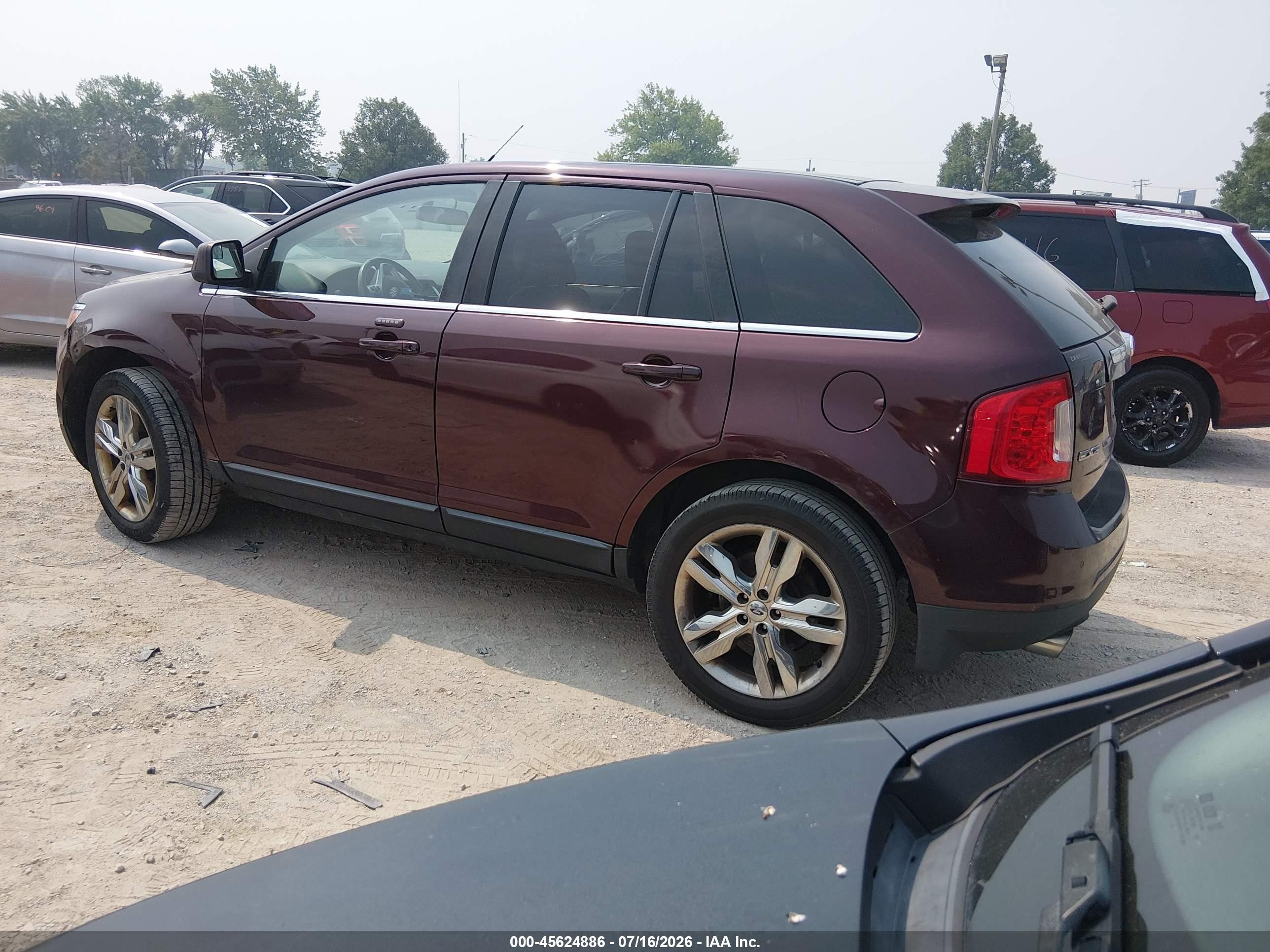 2011 Ford Edge Limited Burgundy vin: 2FMDK3KC0BBA75296
