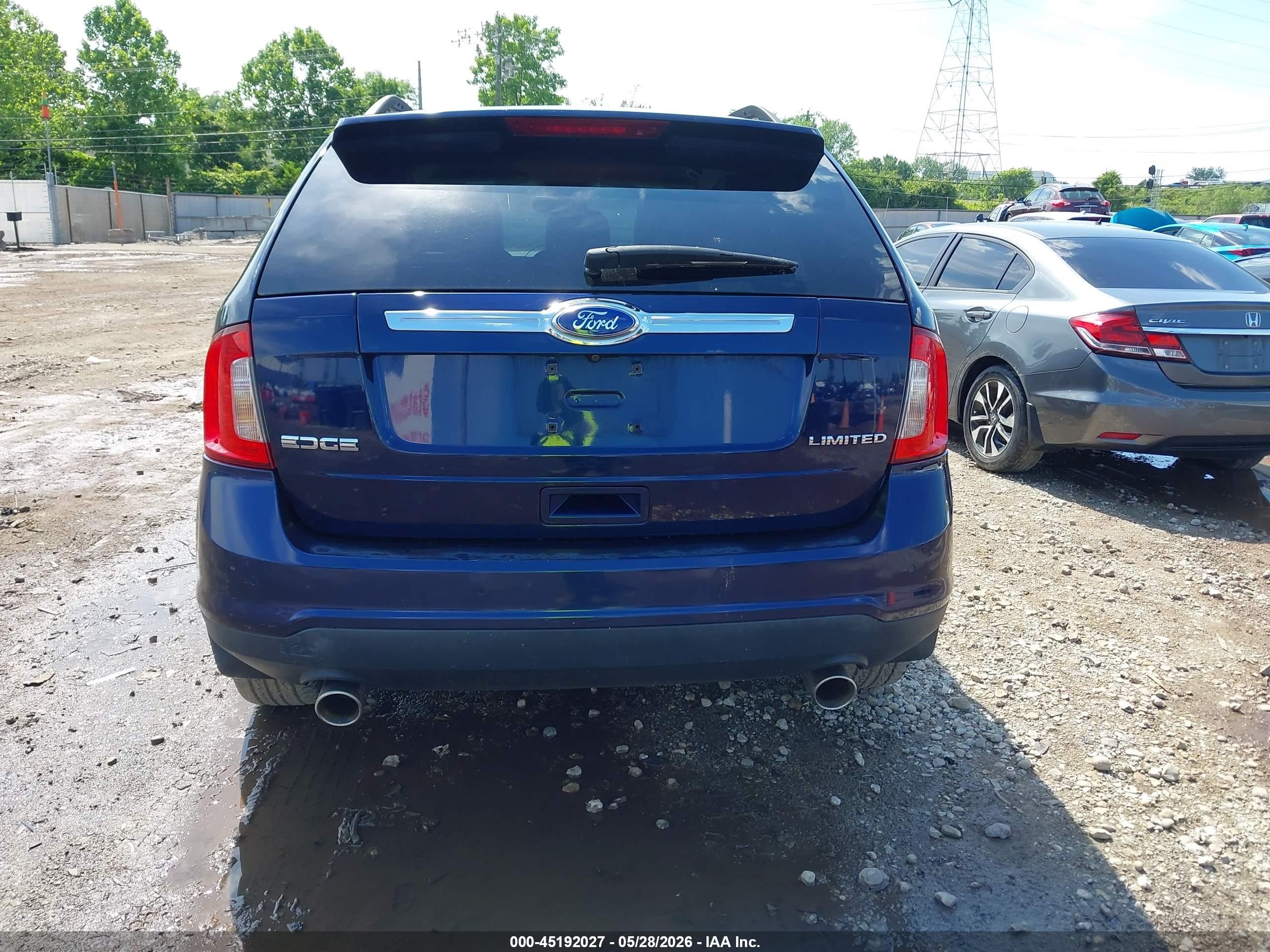 2011 Ford Edge Limited Blue vin: 2FMDK3KC0BBB13349