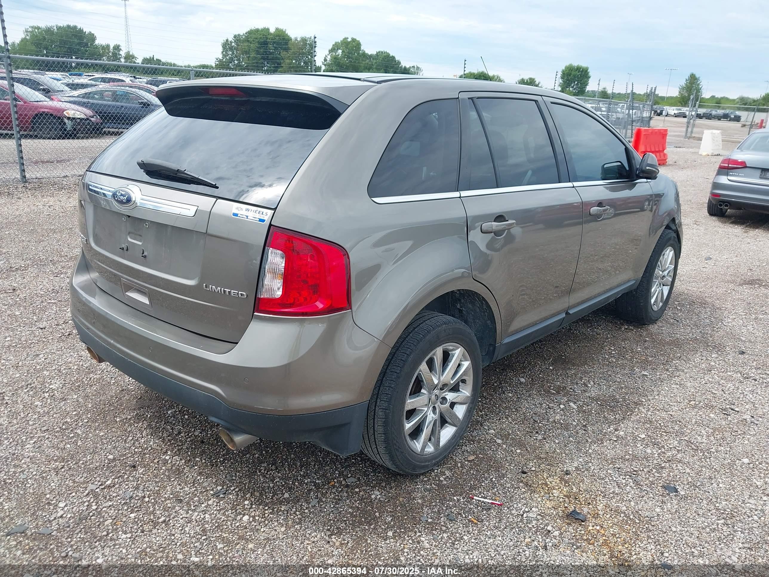 2013 Ford Edge Limited Бежевый vin: 2FMDK3KC0DBA10080