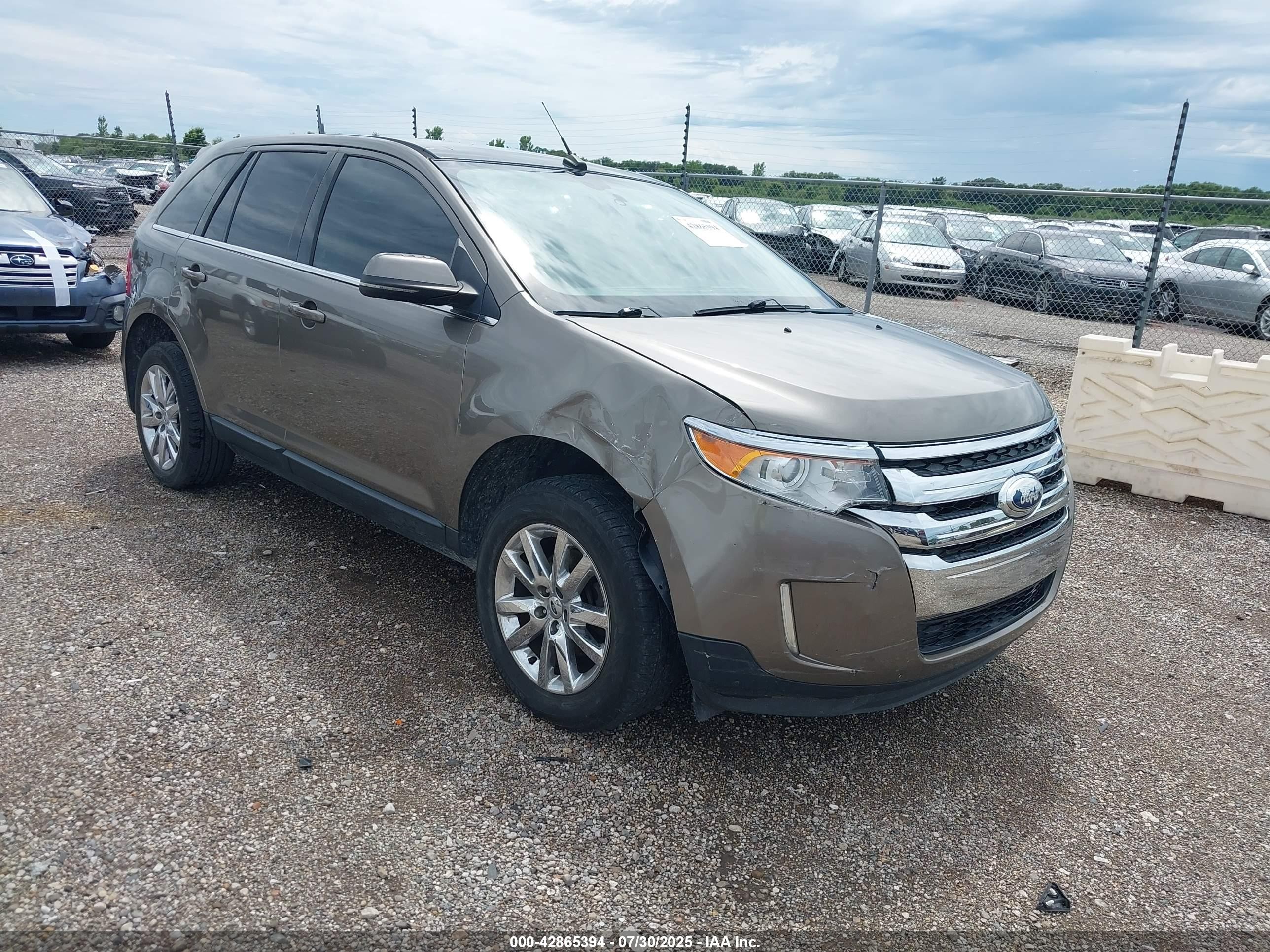 2013 Ford Edge Limited Бежевый vin: 2FMDK3KC0DBA10080