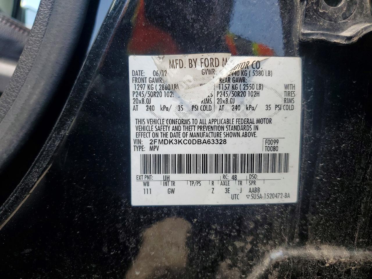 2013 Ford Edge Limited Black vin: 2FMDK3KC0DBA63328
