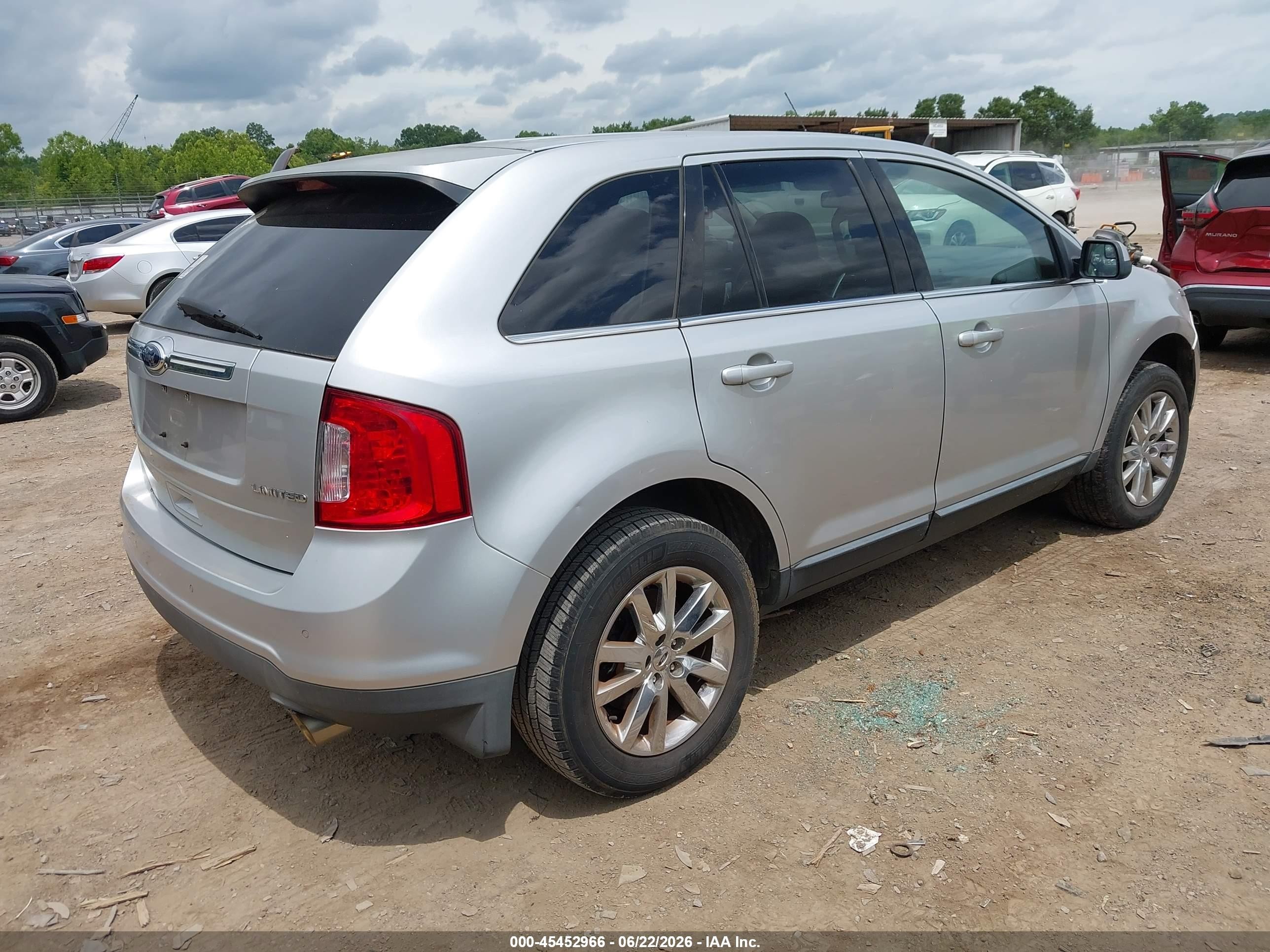 2013 Ford Edge Limited Silver vin: 2FMDK3KC0DBC18380