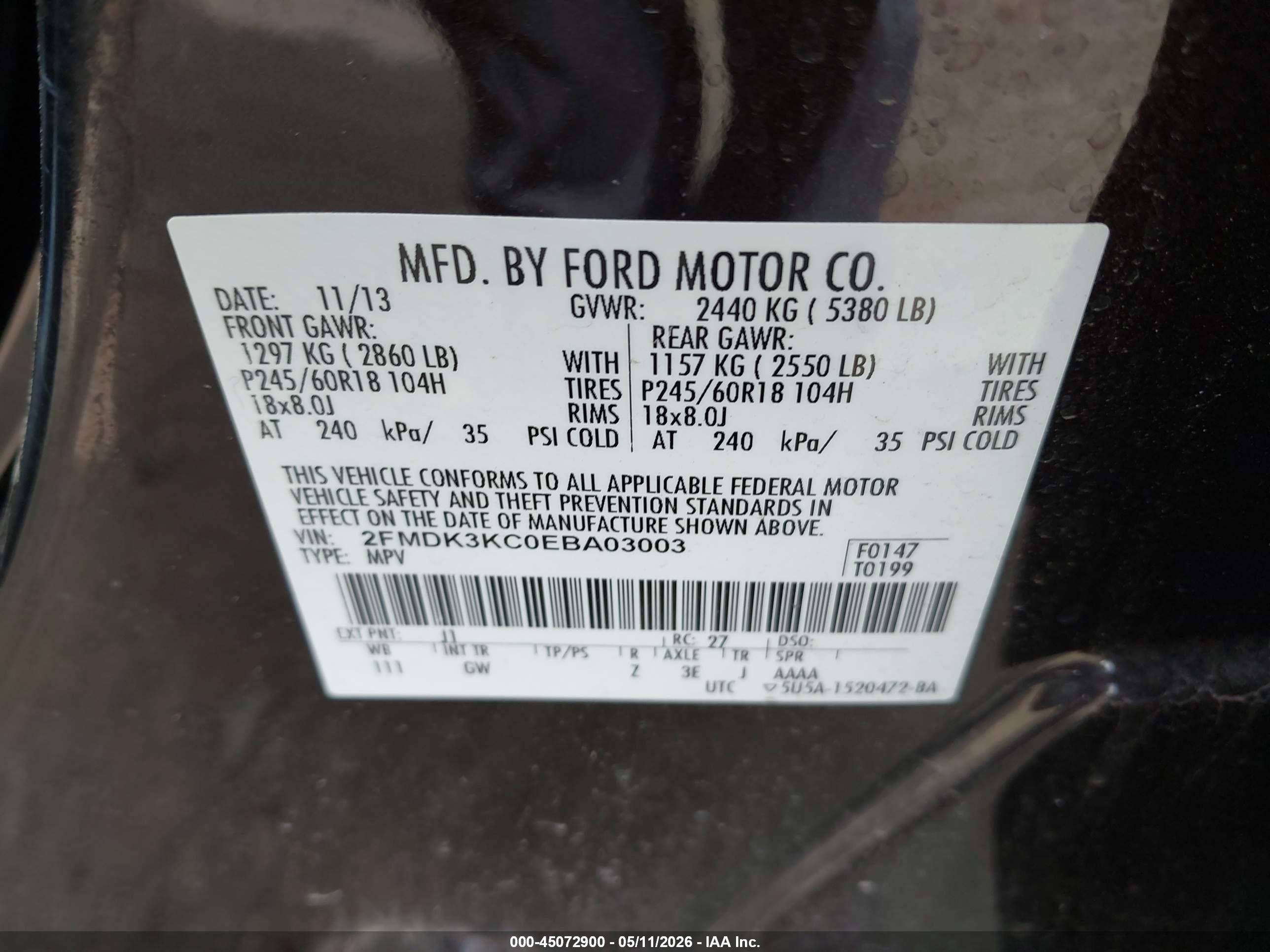 2014 Ford Edge Limited Brown vin: 2FMDK3KC0EBA03003