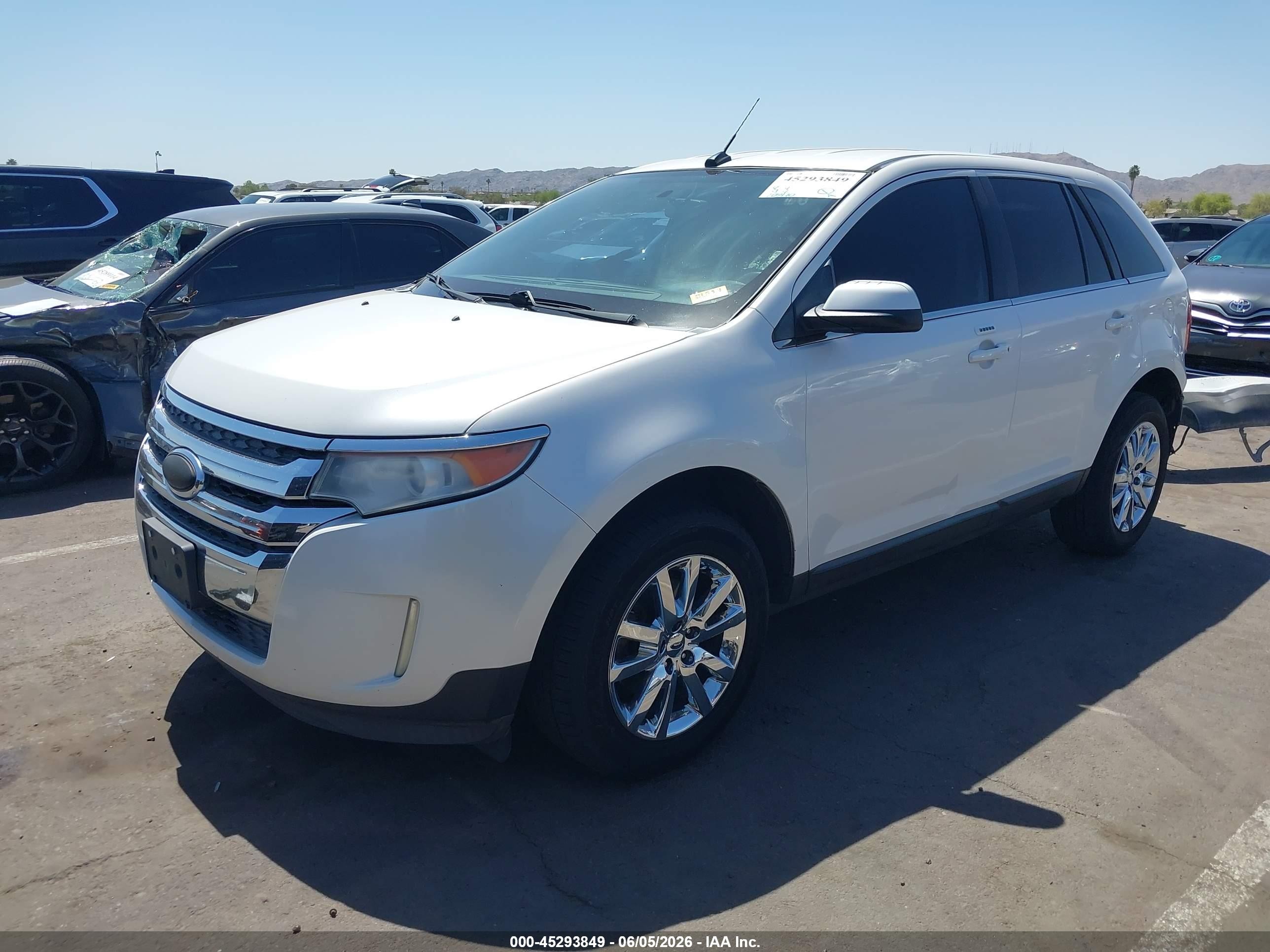 2014 Ford Edge Limited White vin: 2FMDK3KC0EBA08038