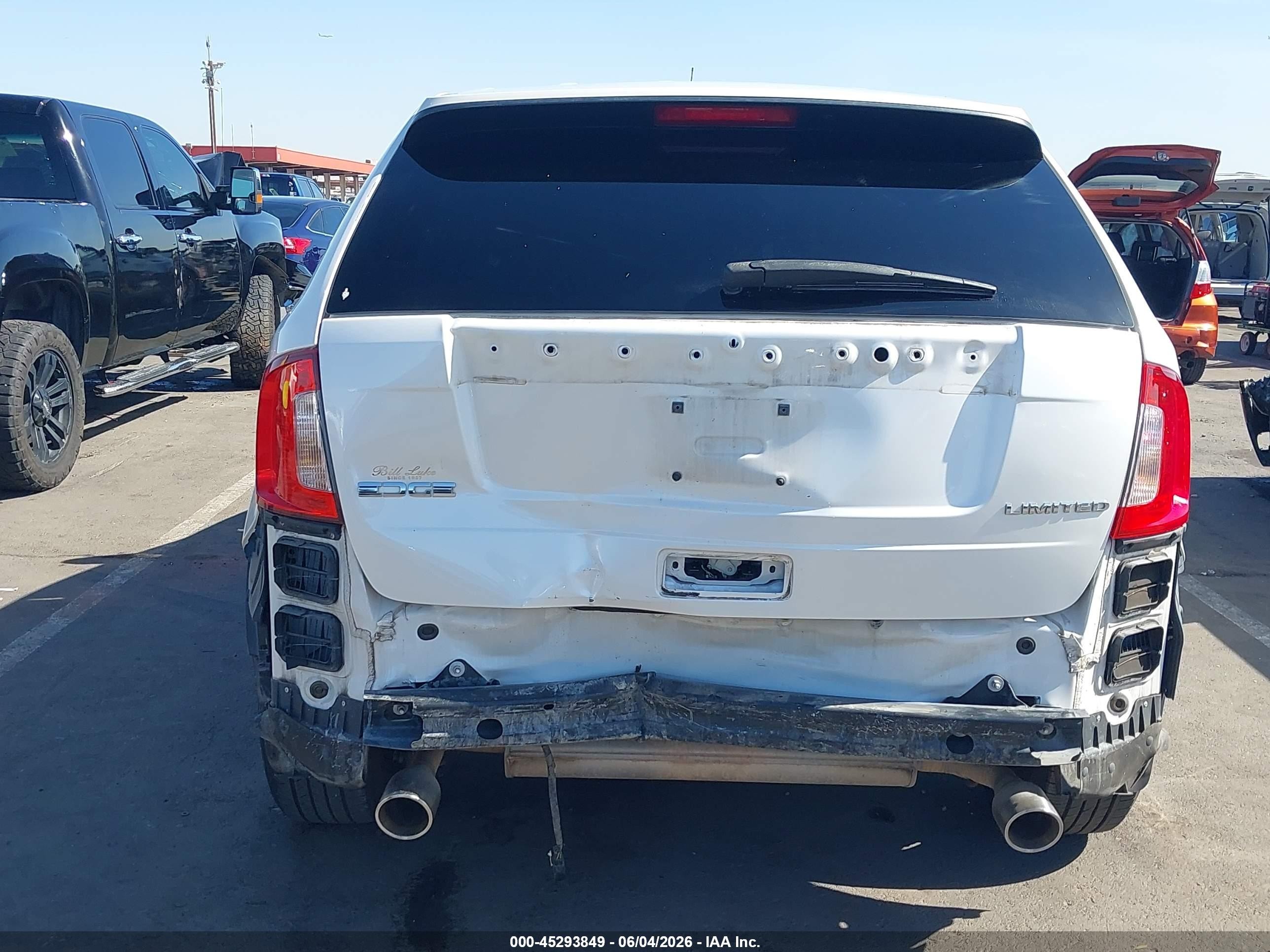 2014 Ford Edge Limited White vin: 2FMDK3KC0EBA08038