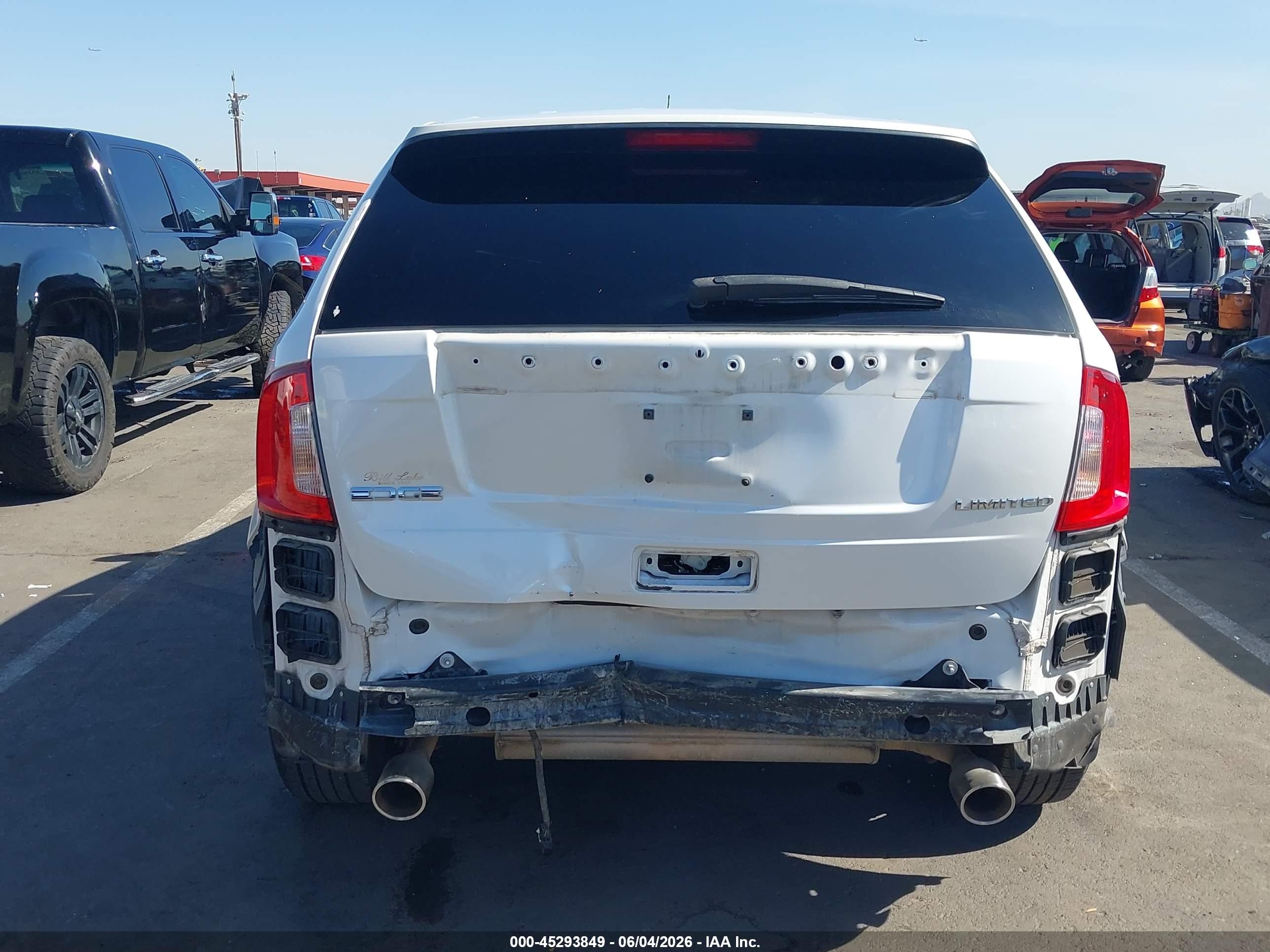 2014 Ford Edge Limited White vin: 2FMDK3KC0EBA08038