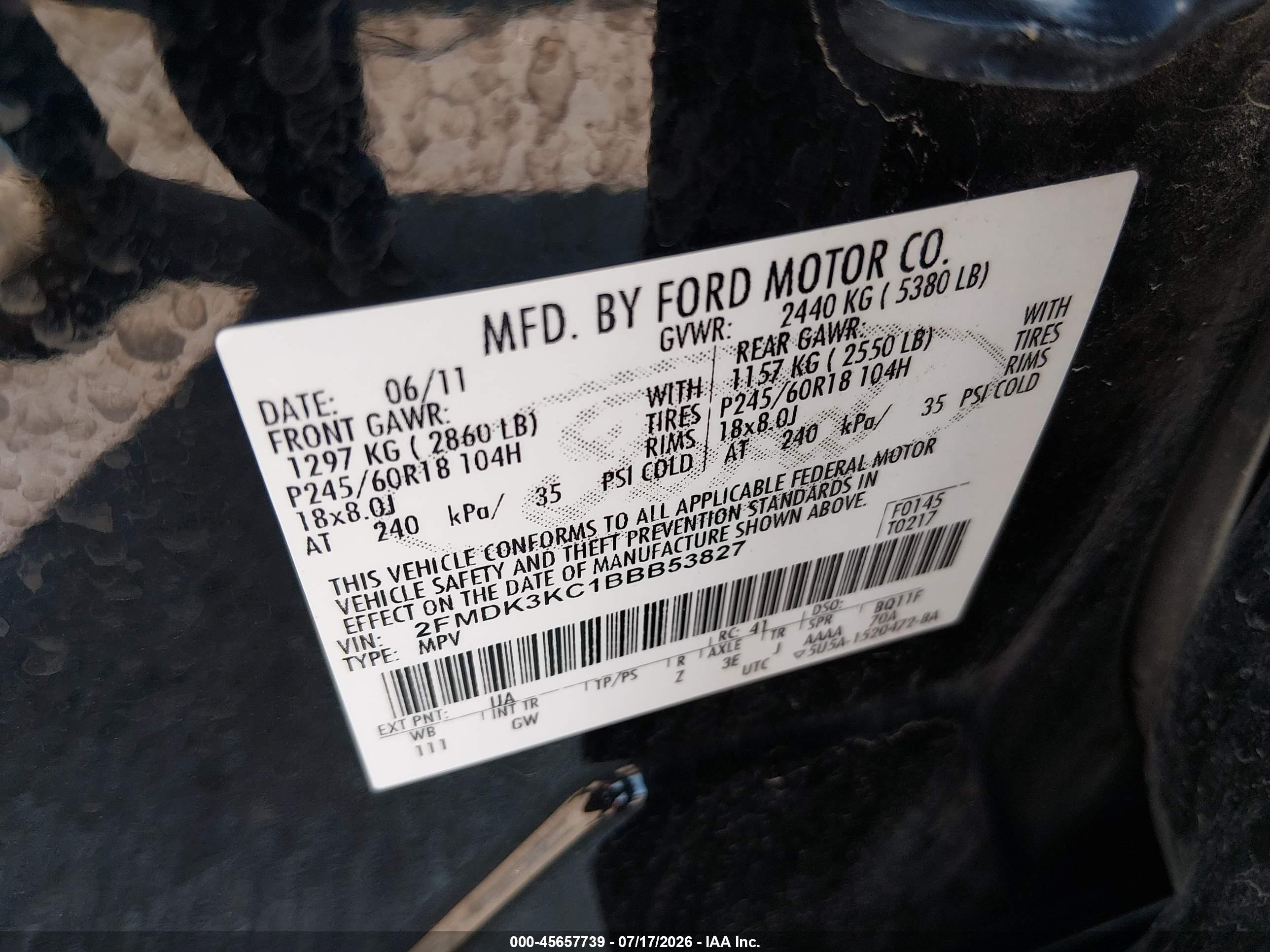 2011 Ford Edge Limited Black vin: 2FMDK3KC1BBB53827