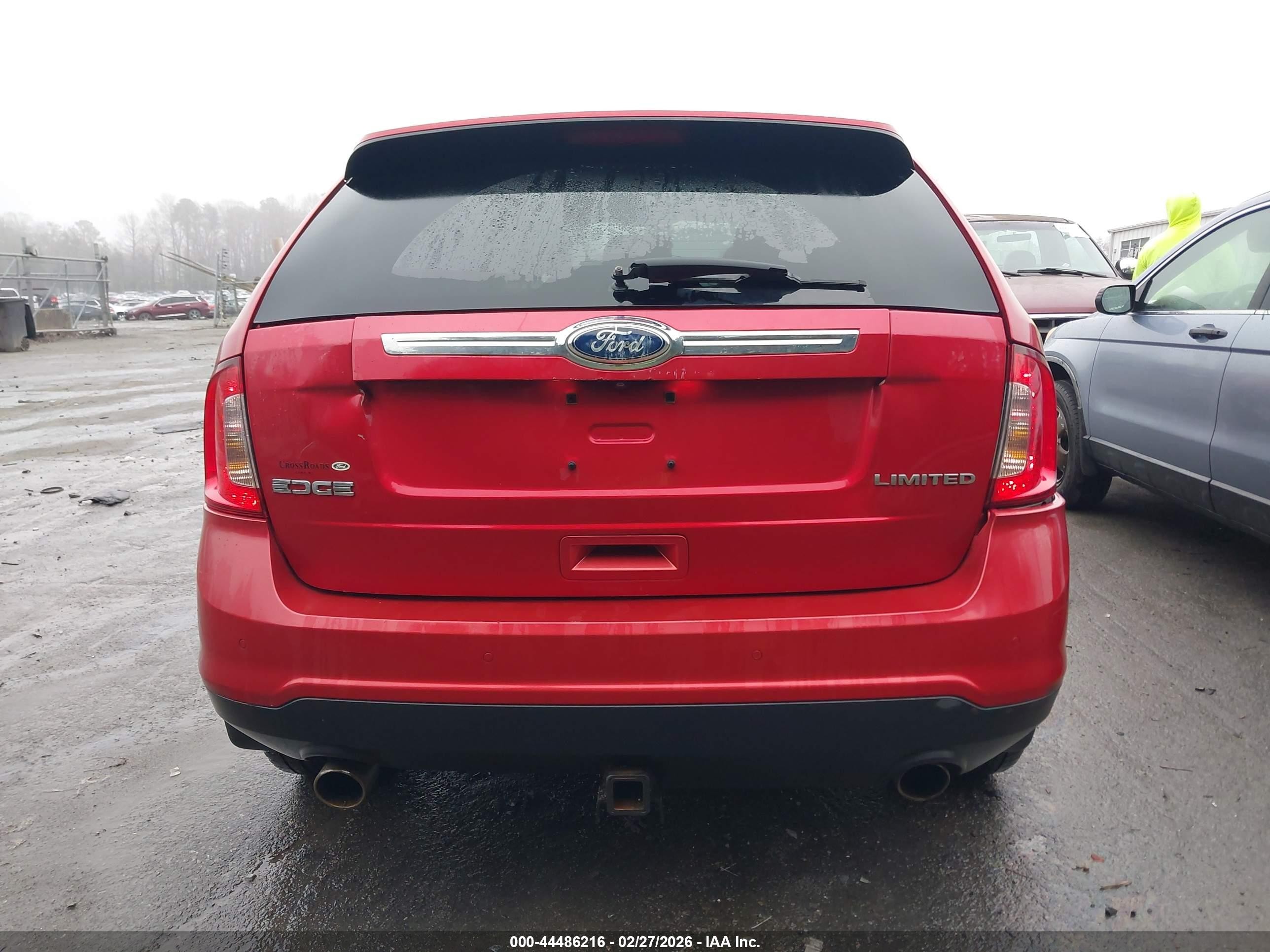 2012 Ford Edge Limited Red vin: 2FMDK3KC1CBA40008