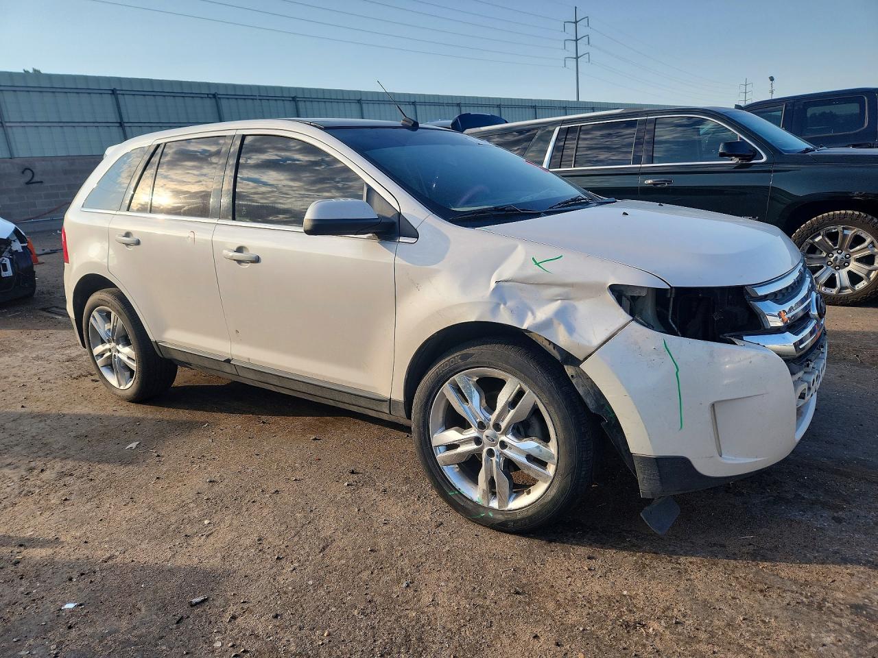 2013 Ford Edge Limited White vin: 2FMDK3KC1DBA13473