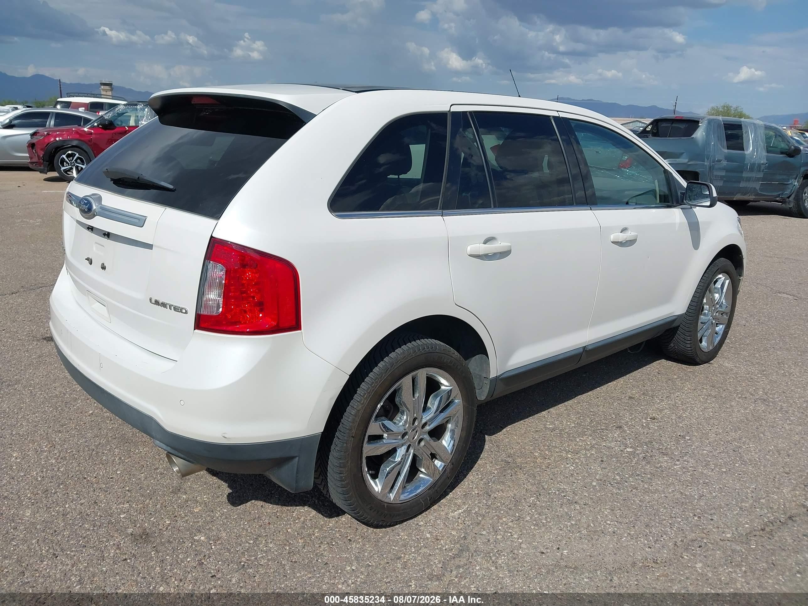 2013 Ford Edge Limited White vin: 2FMDK3KC1DBA36137