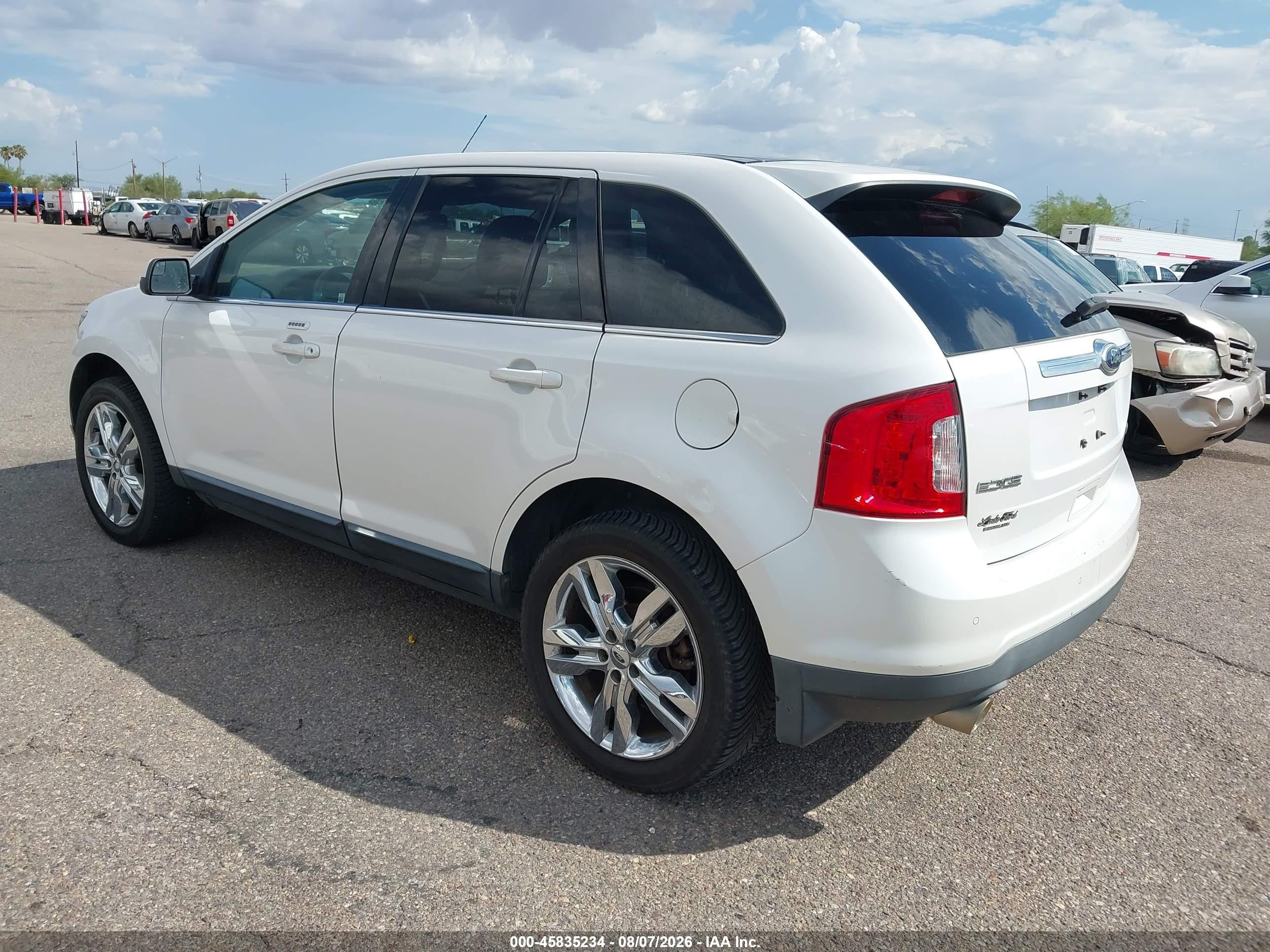 2013 Ford Edge Limited White vin: 2FMDK3KC1DBA36137