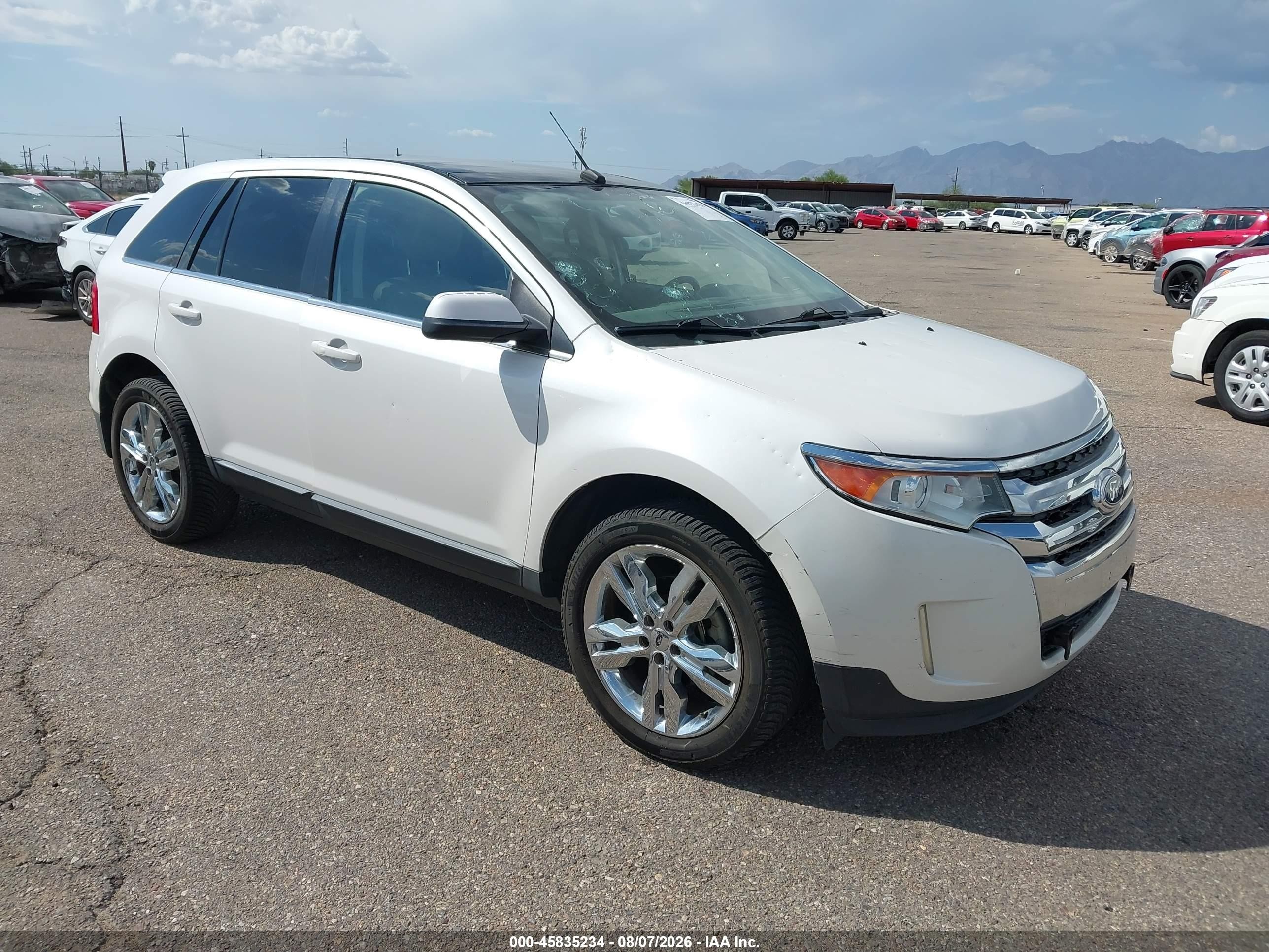 2013 Ford Edge Limited White vin: 2FMDK3KC1DBA36137