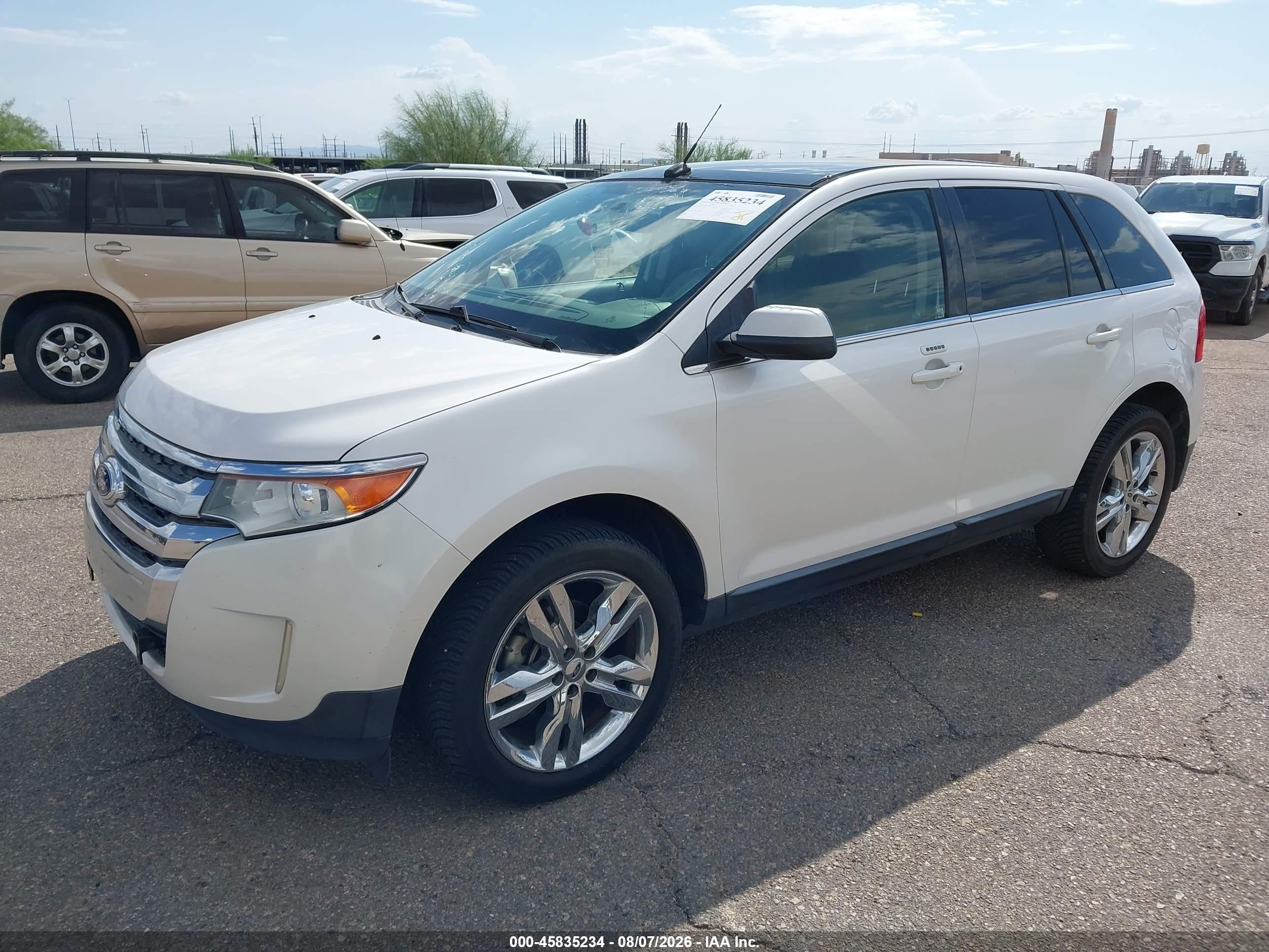 2013 Ford Edge Limited White vin: 2FMDK3KC1DBA36137