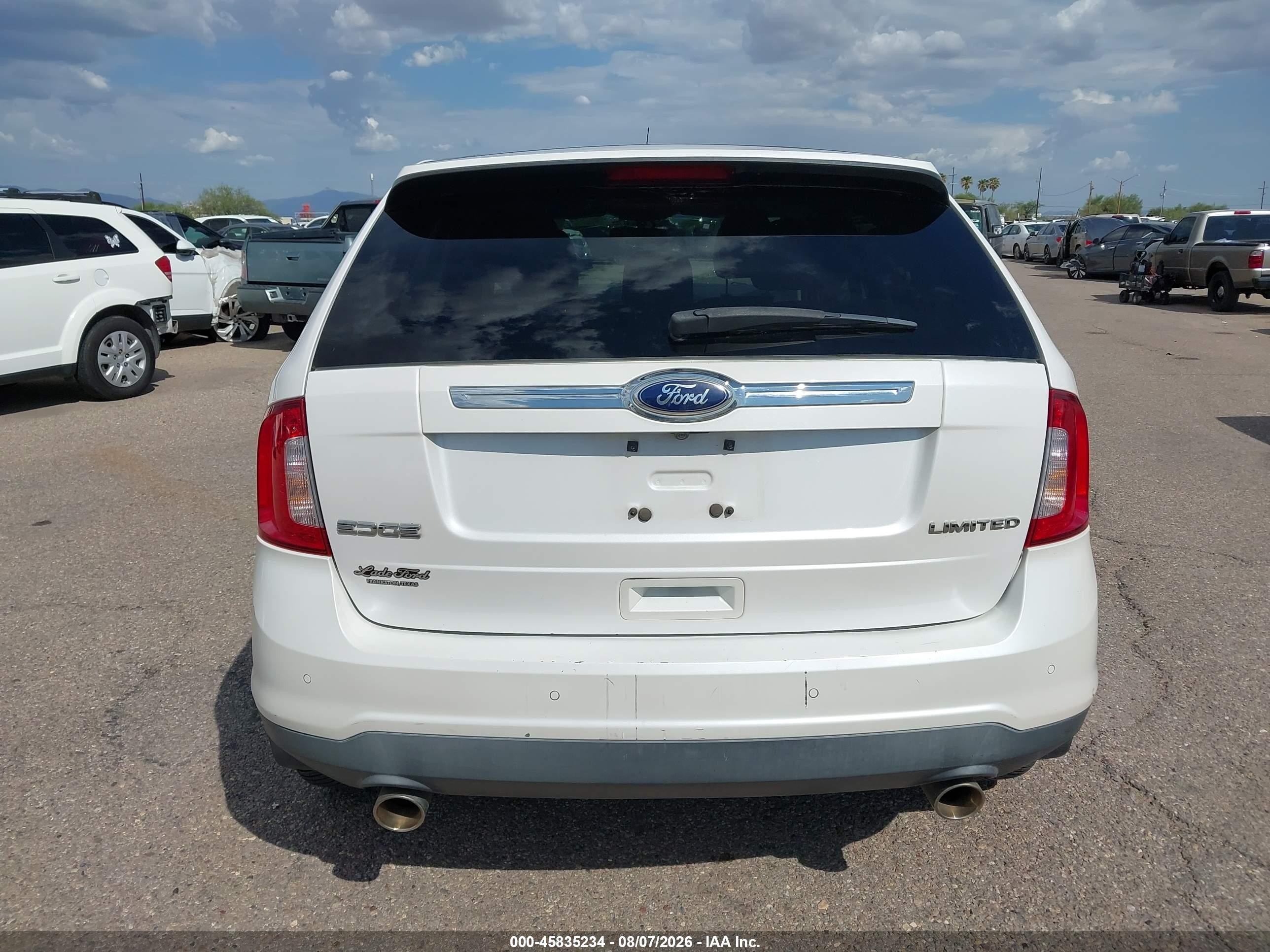 2013 Ford Edge Limited White vin: 2FMDK3KC1DBA36137