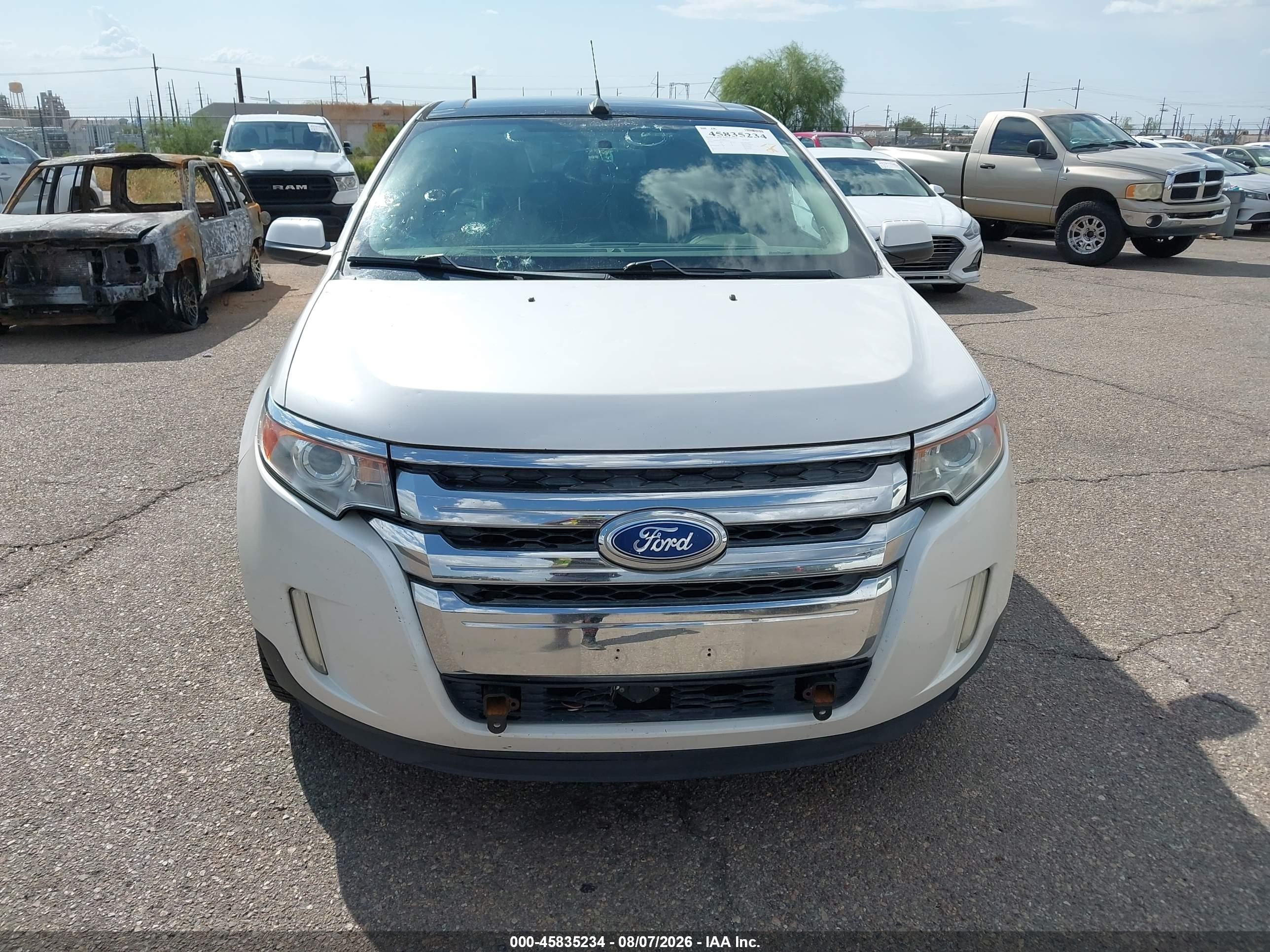 2013 Ford Edge Limited White vin: 2FMDK3KC1DBA36137