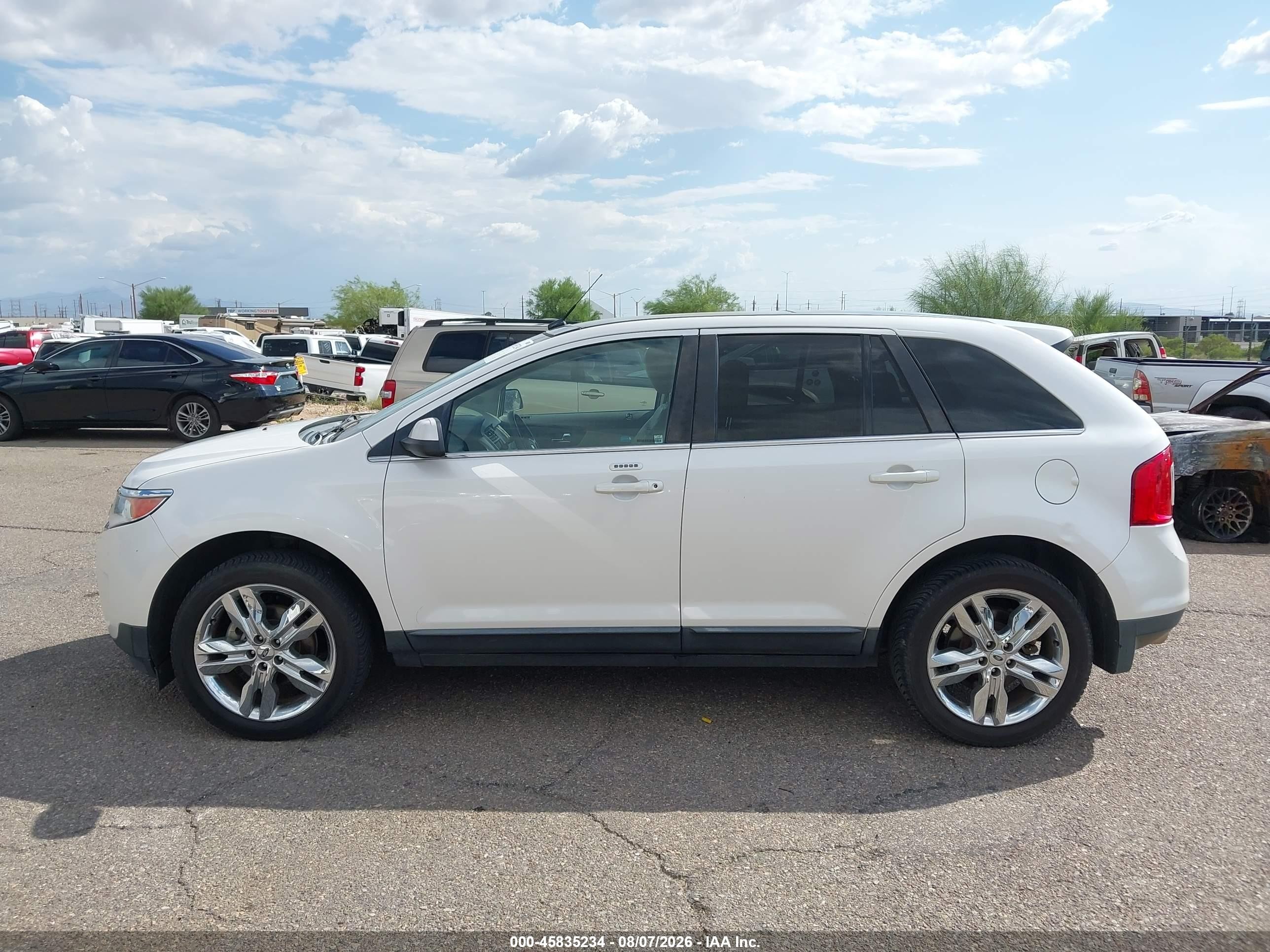 2013 Ford Edge Limited White vin: 2FMDK3KC1DBA36137