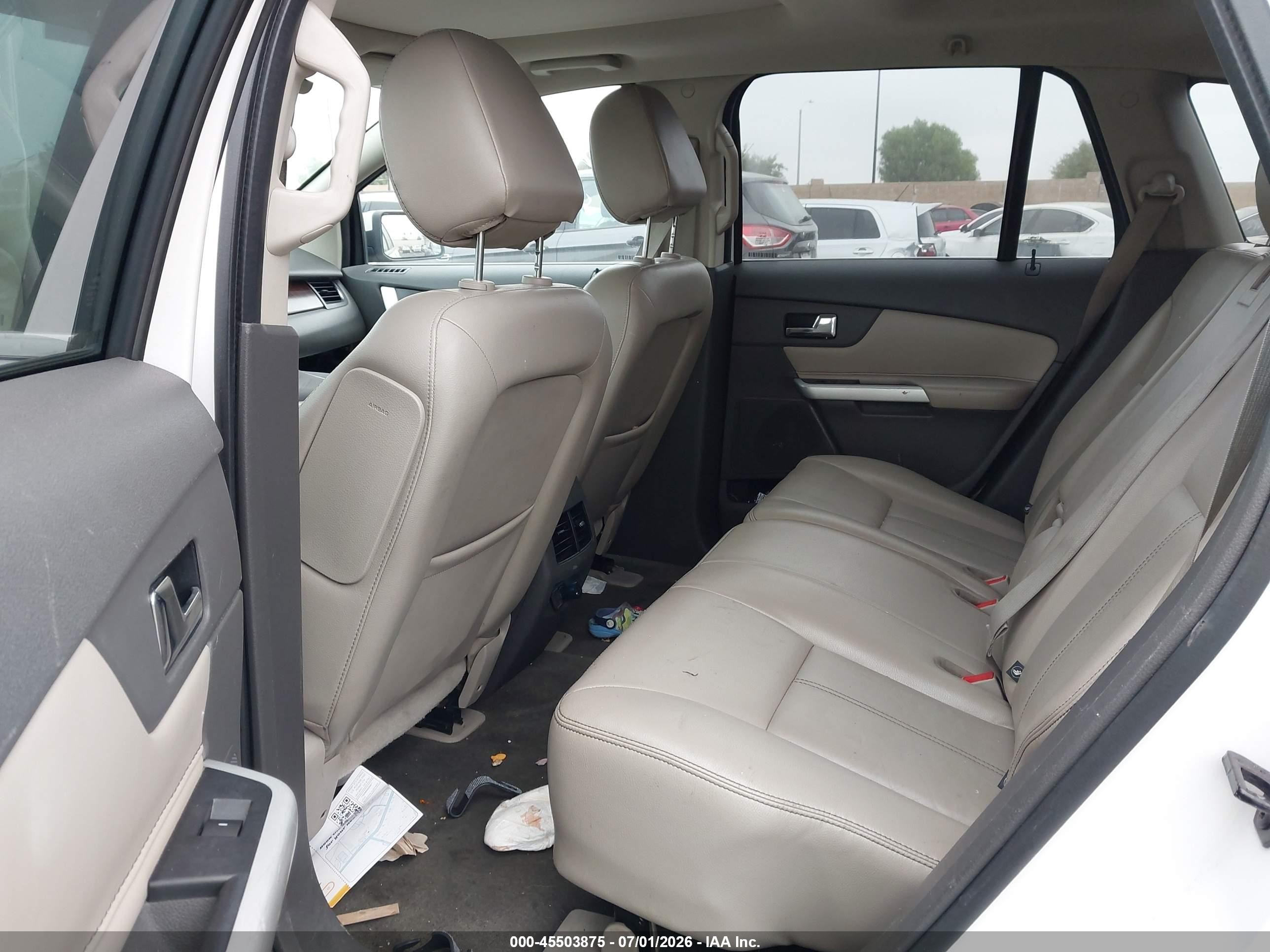 2013 Ford Edge Limited White vin: 2FMDK3KC1DBA48501