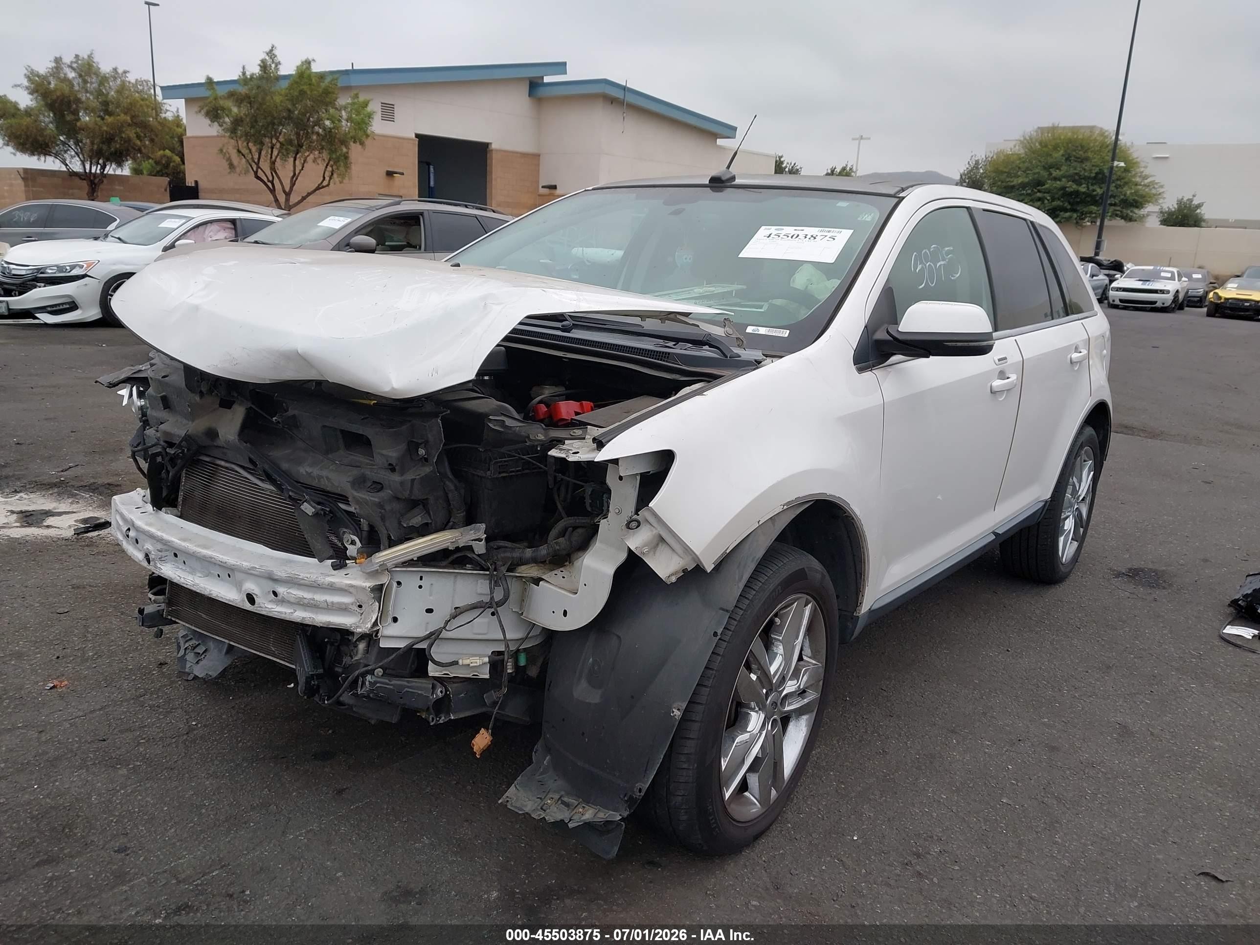 2013 Ford Edge Limited White vin: 2FMDK3KC1DBA48501