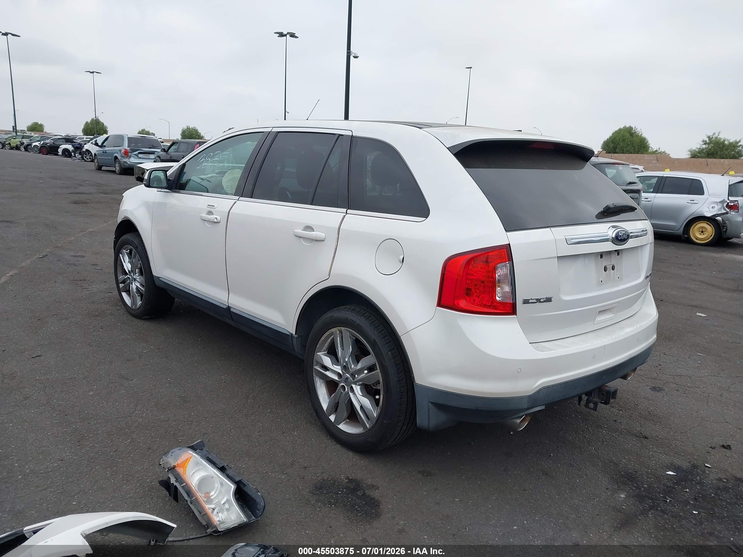 2013 Ford Edge Limited White vin: 2FMDK3KC1DBA48501