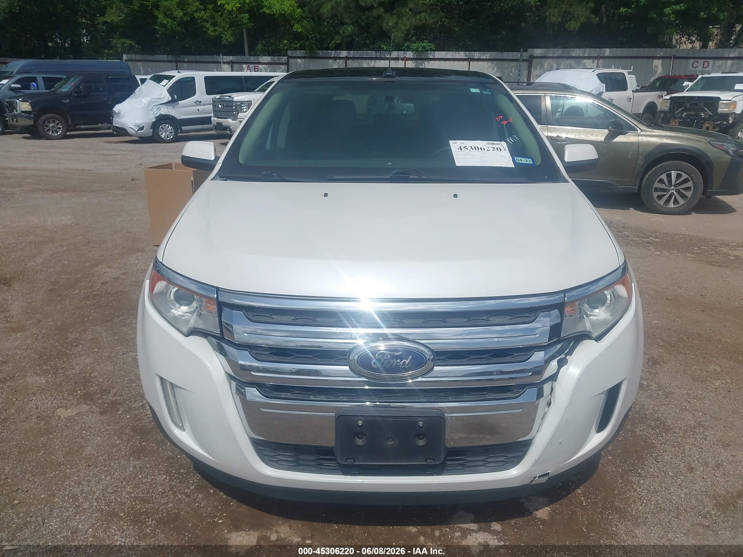 2013 Ford Edge Limited White vin: 2FMDK3KC1DBB86474