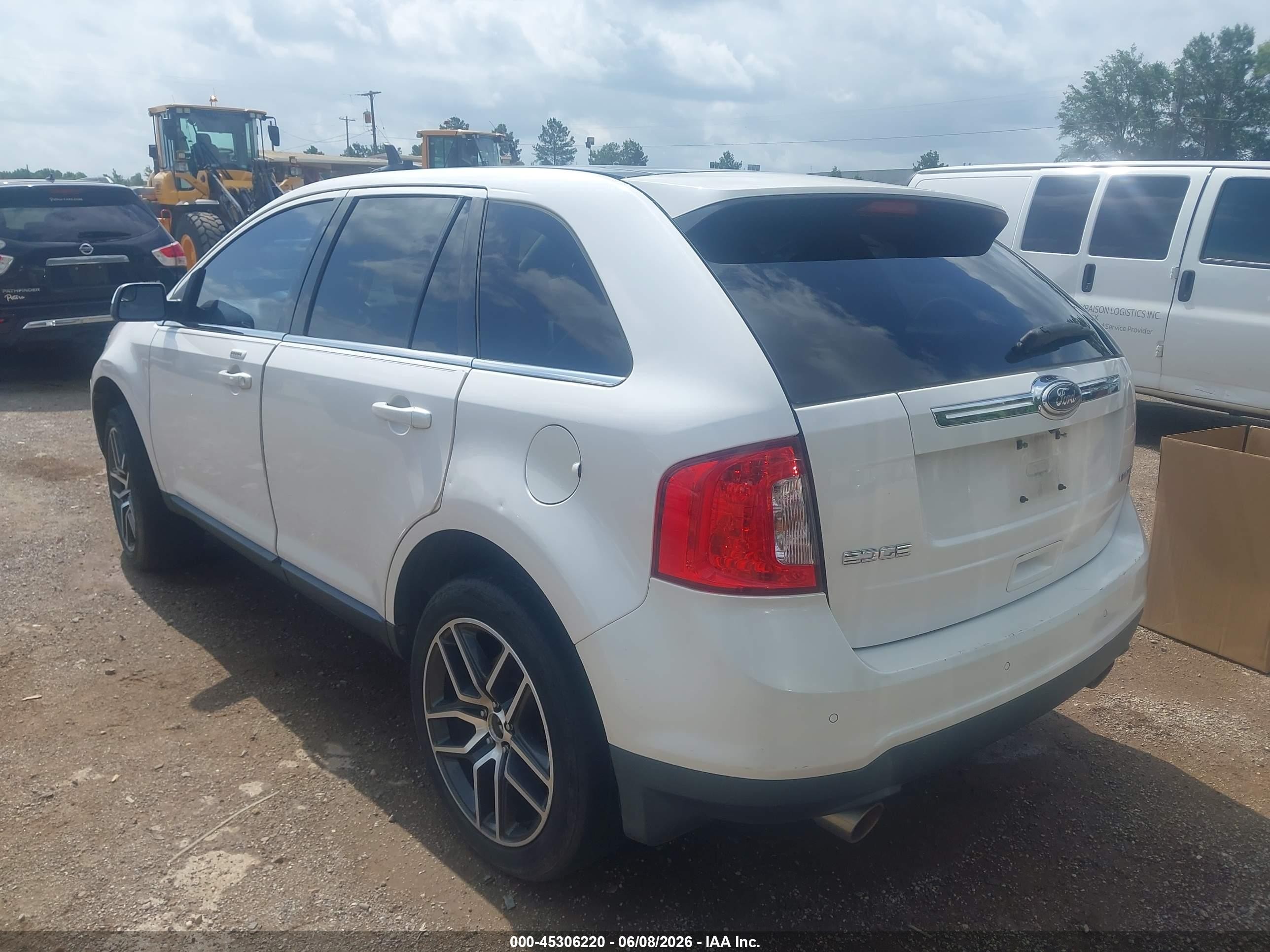 2013 Ford Edge Limited White vin: 2FMDK3KC1DBB86474