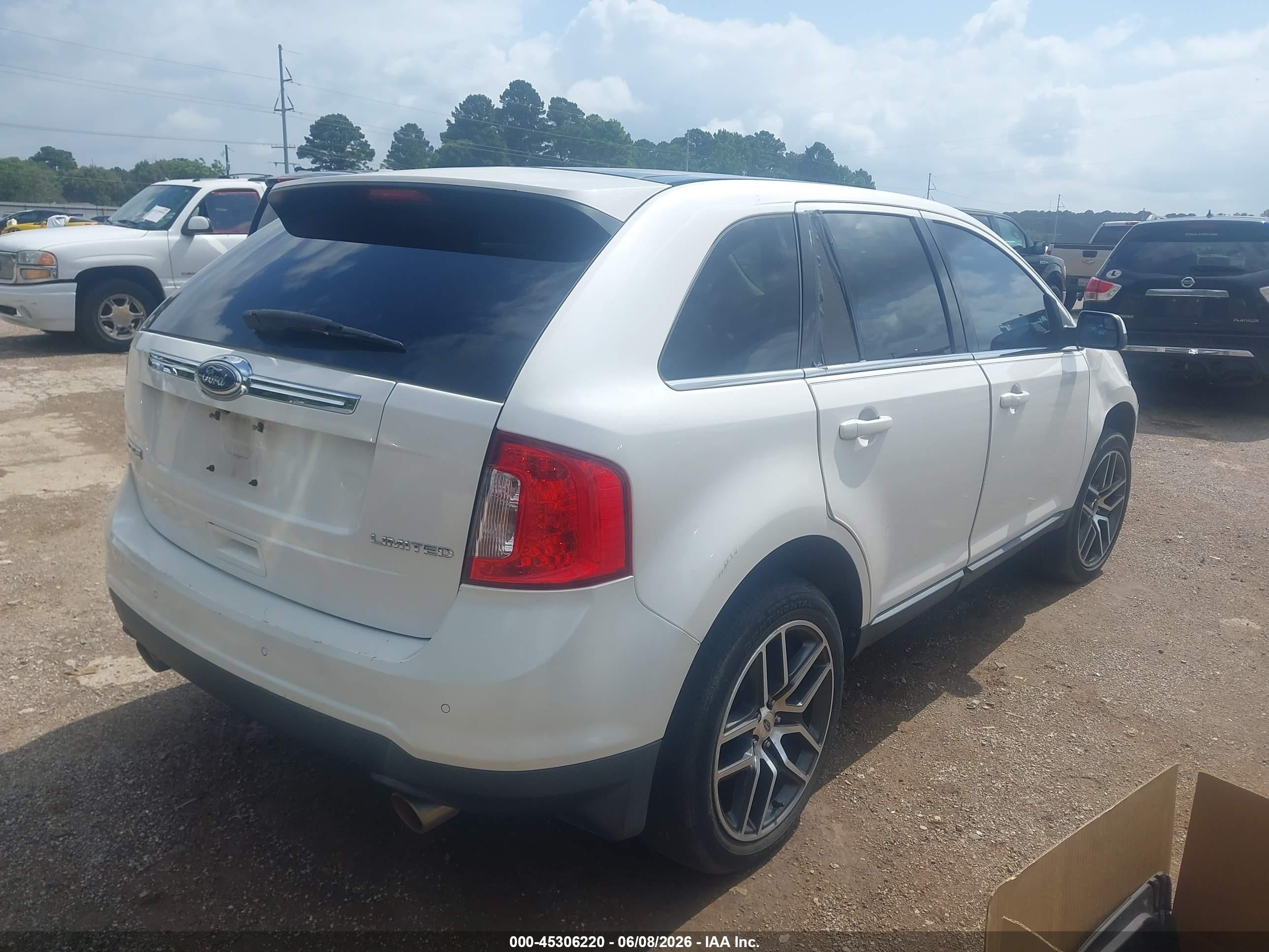 2013 Ford Edge Limited White vin: 2FMDK3KC1DBB86474