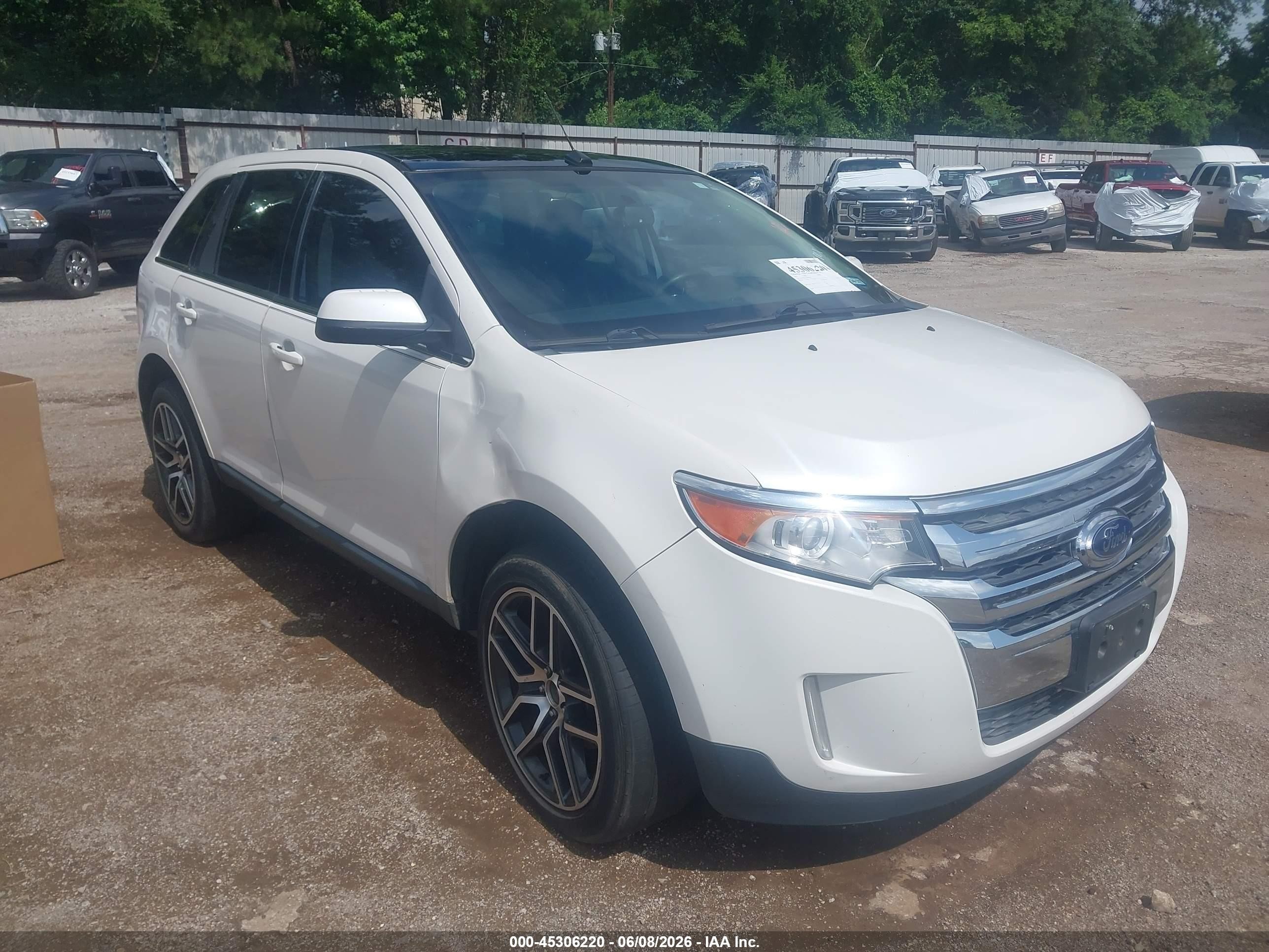 2013 Ford Edge Limited White vin: 2FMDK3KC1DBB86474