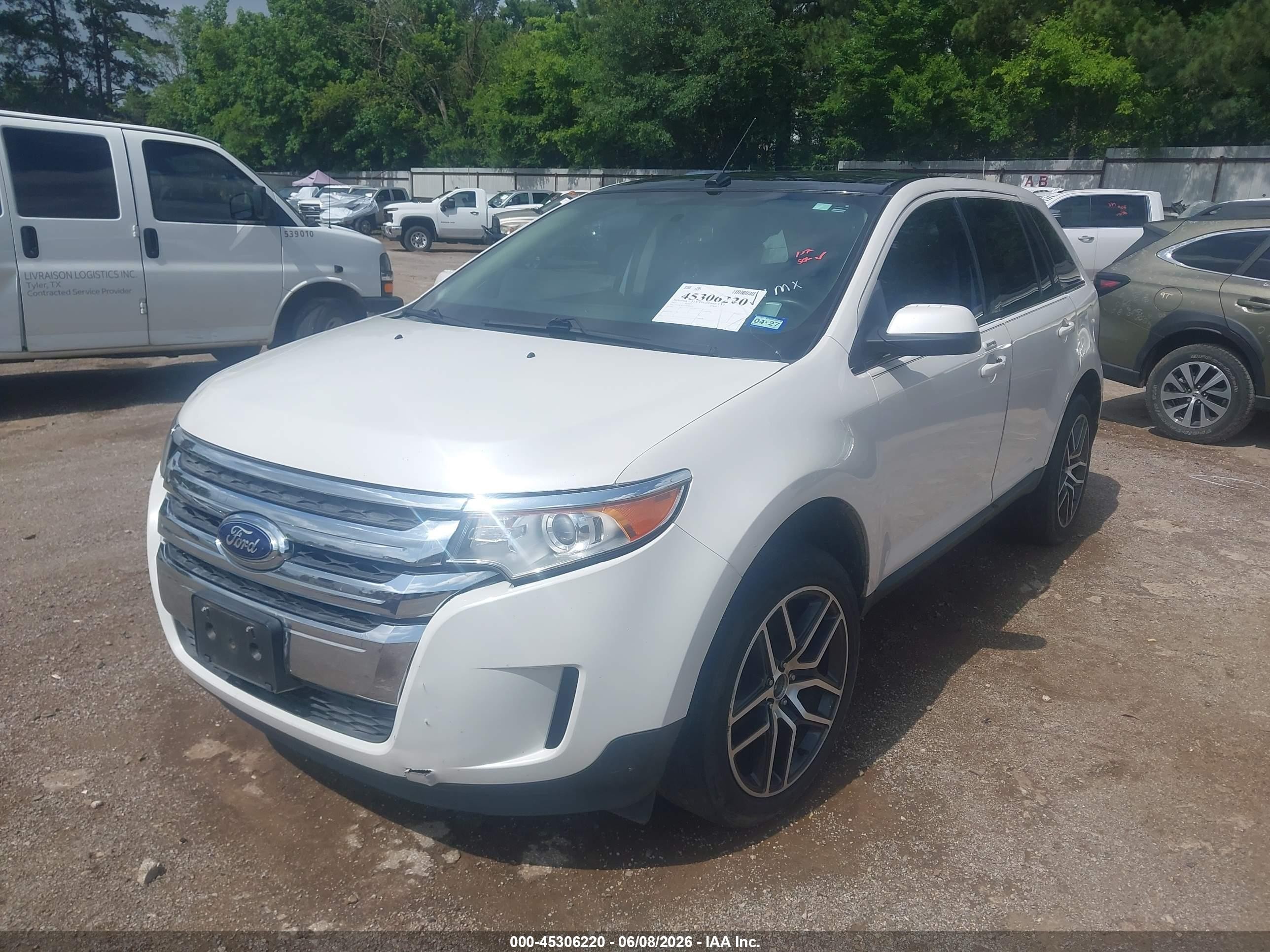 2013 Ford Edge Limited White vin: 2FMDK3KC1DBB86474