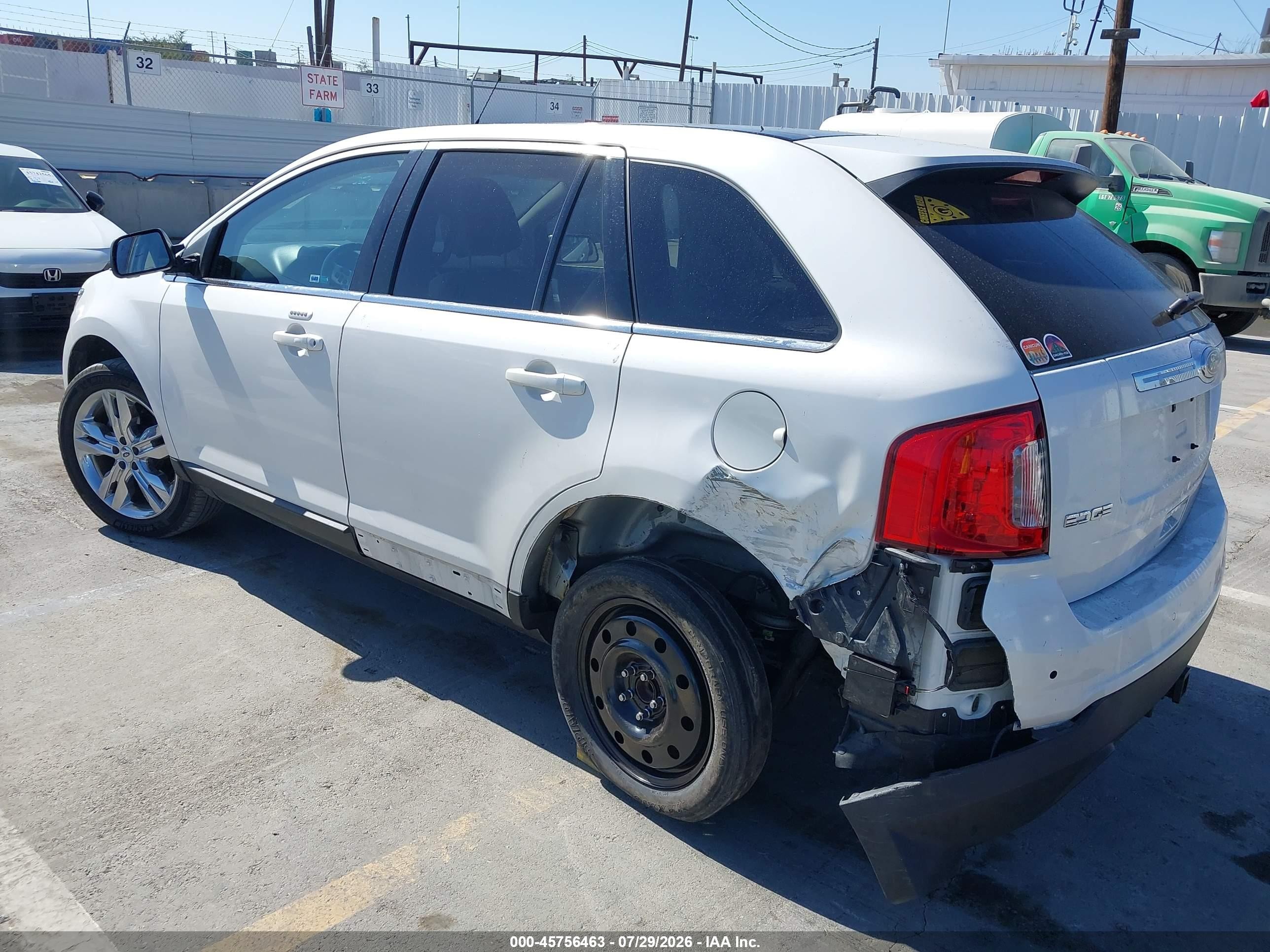 2013 Ford Edge Limited White vin: 2FMDK3KC1DBC62176