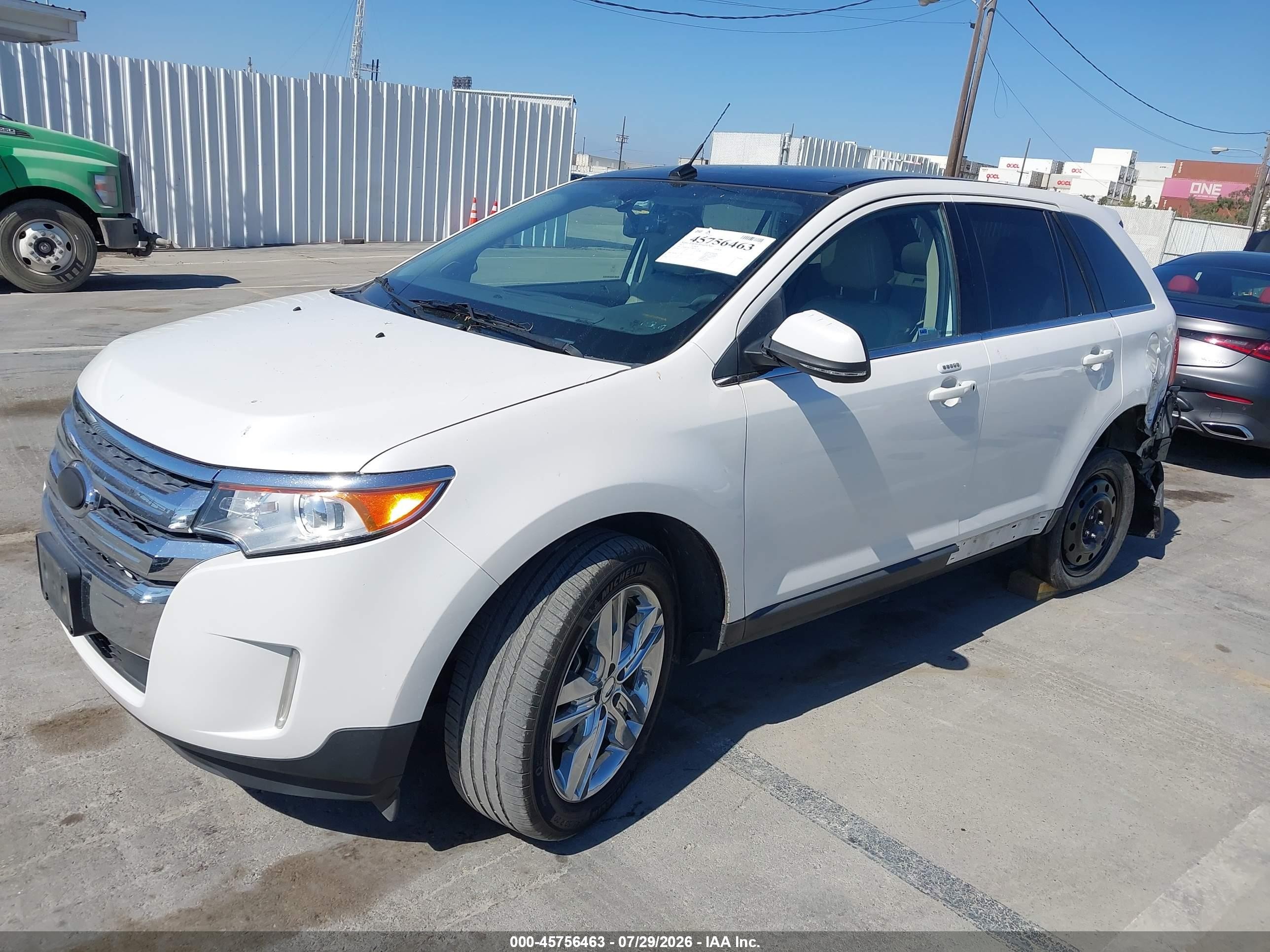 2013 Ford Edge Limited White vin: 2FMDK3KC1DBC62176
