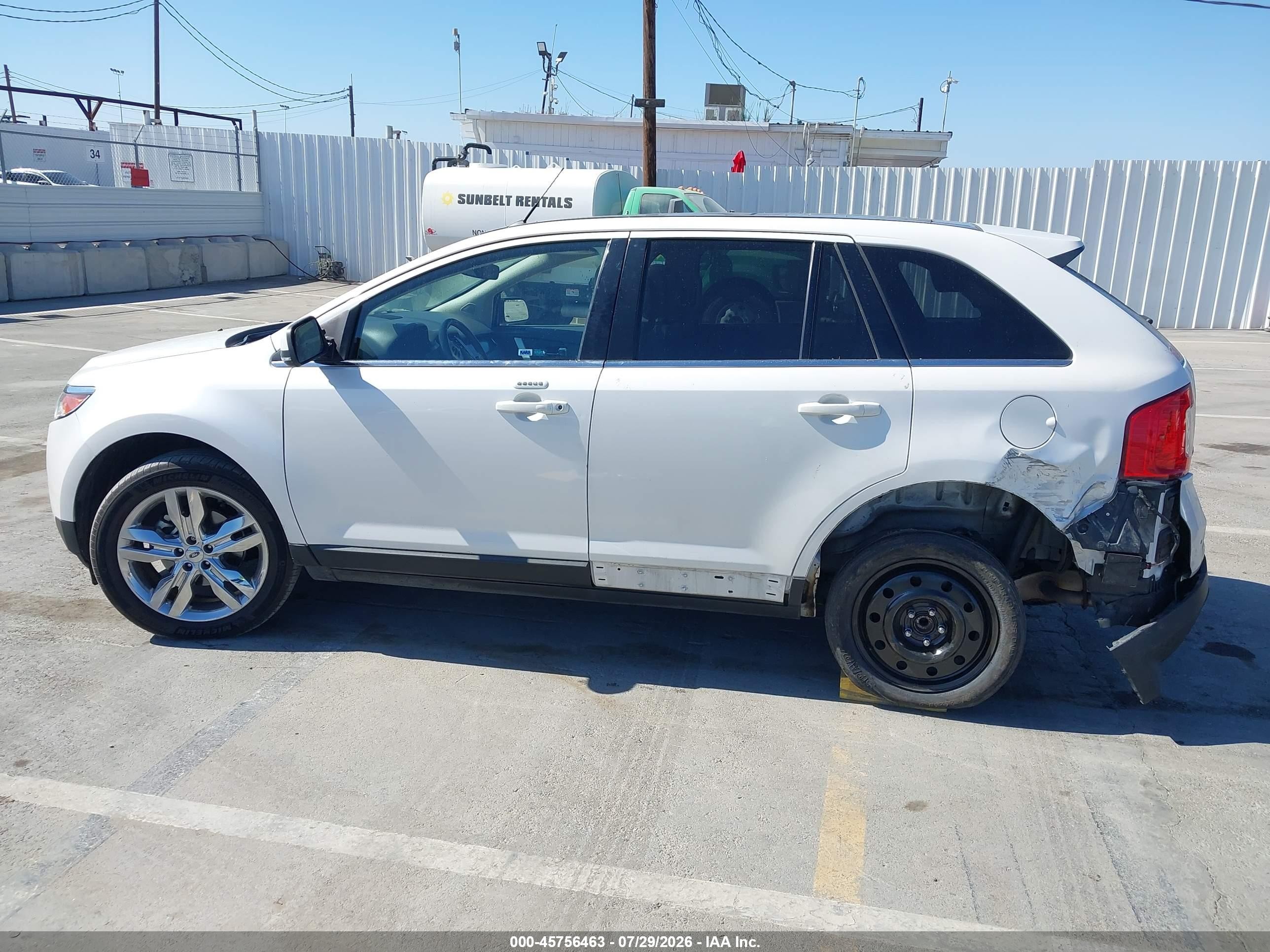2013 Ford Edge Limited White vin: 2FMDK3KC1DBC62176