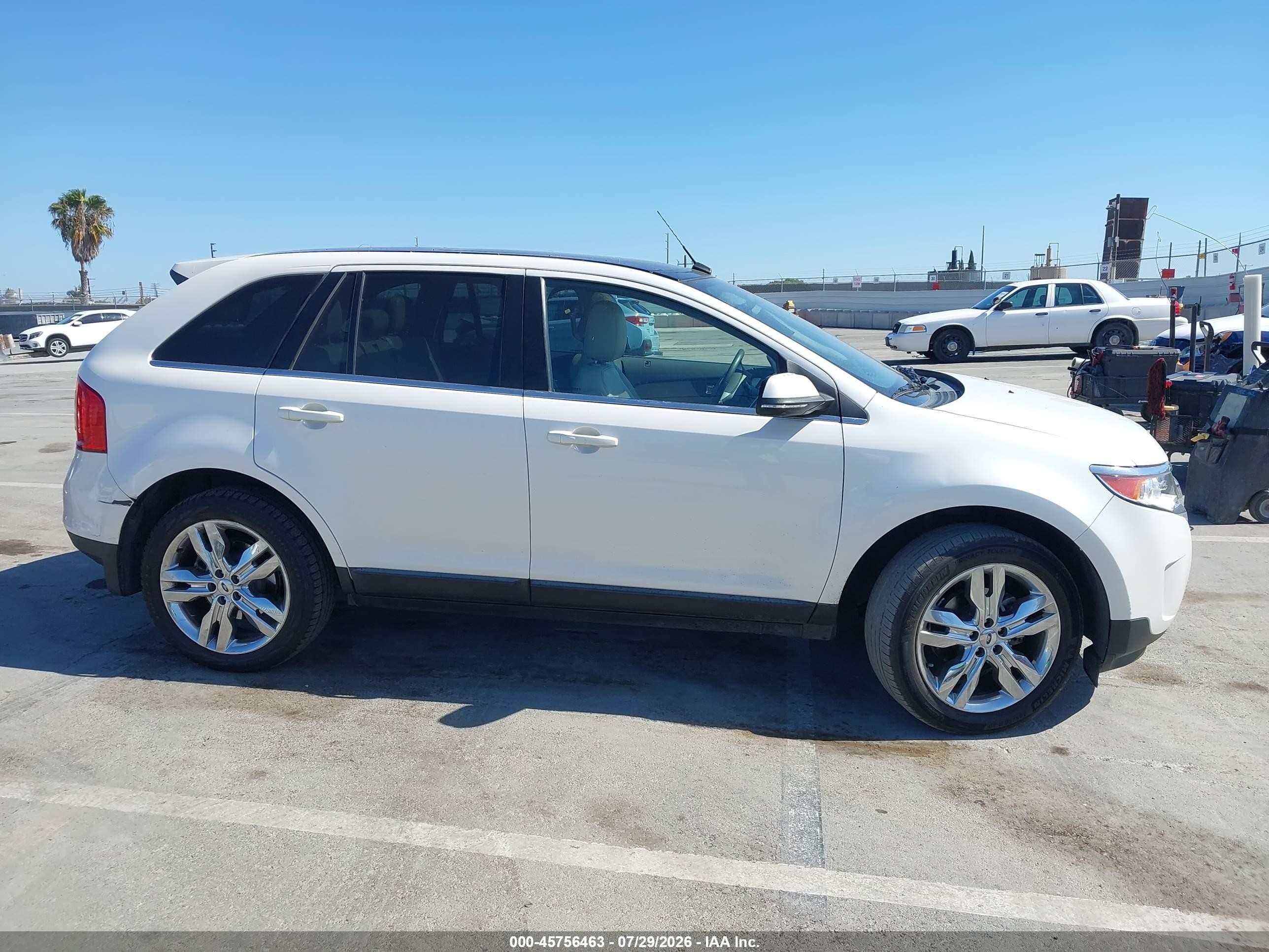 2013 Ford Edge Limited White vin: 2FMDK3KC1DBC62176