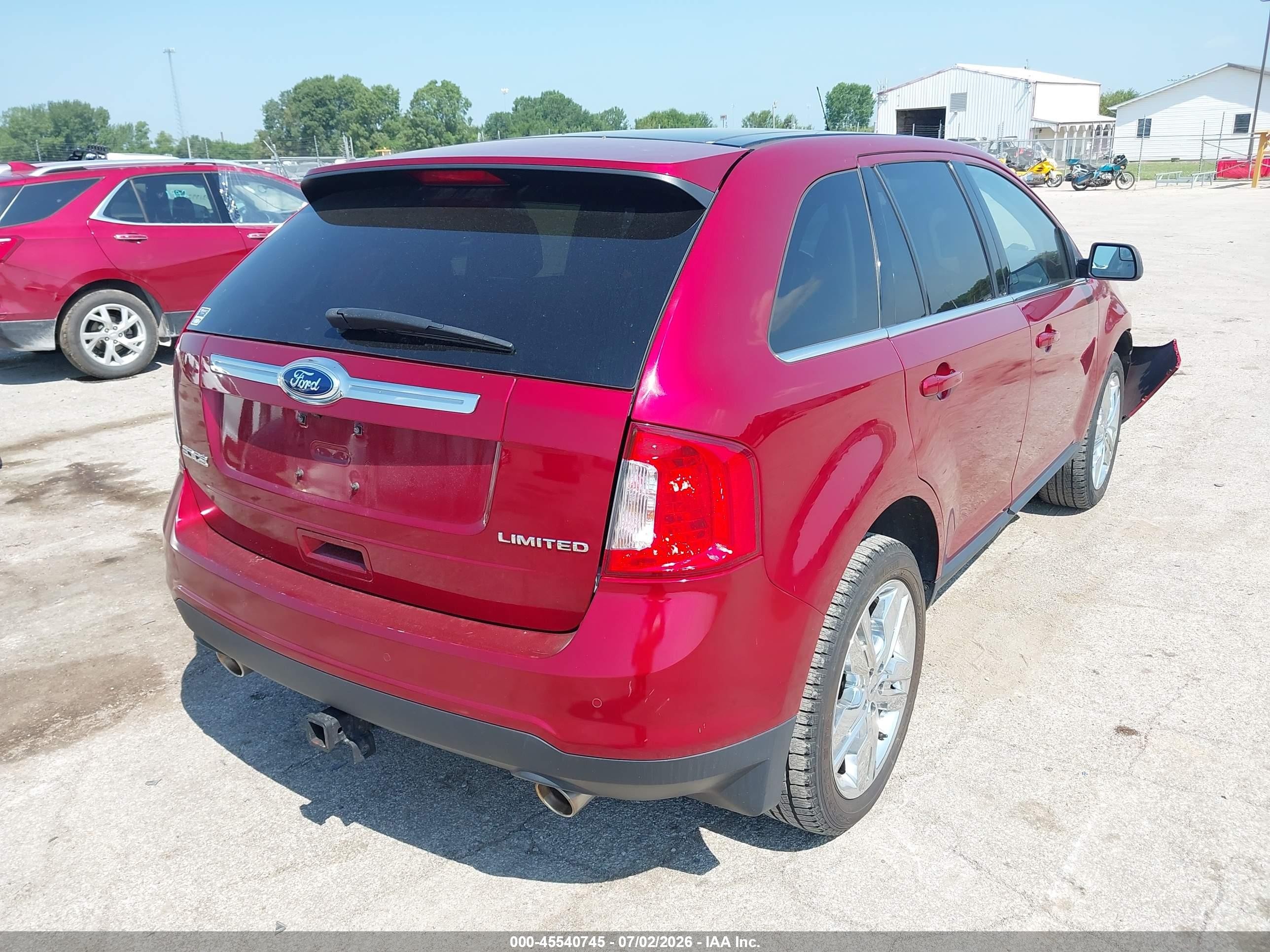 2013 Ford Edge Limited Burgundy vin: 2FMDK3KC1DBC91709