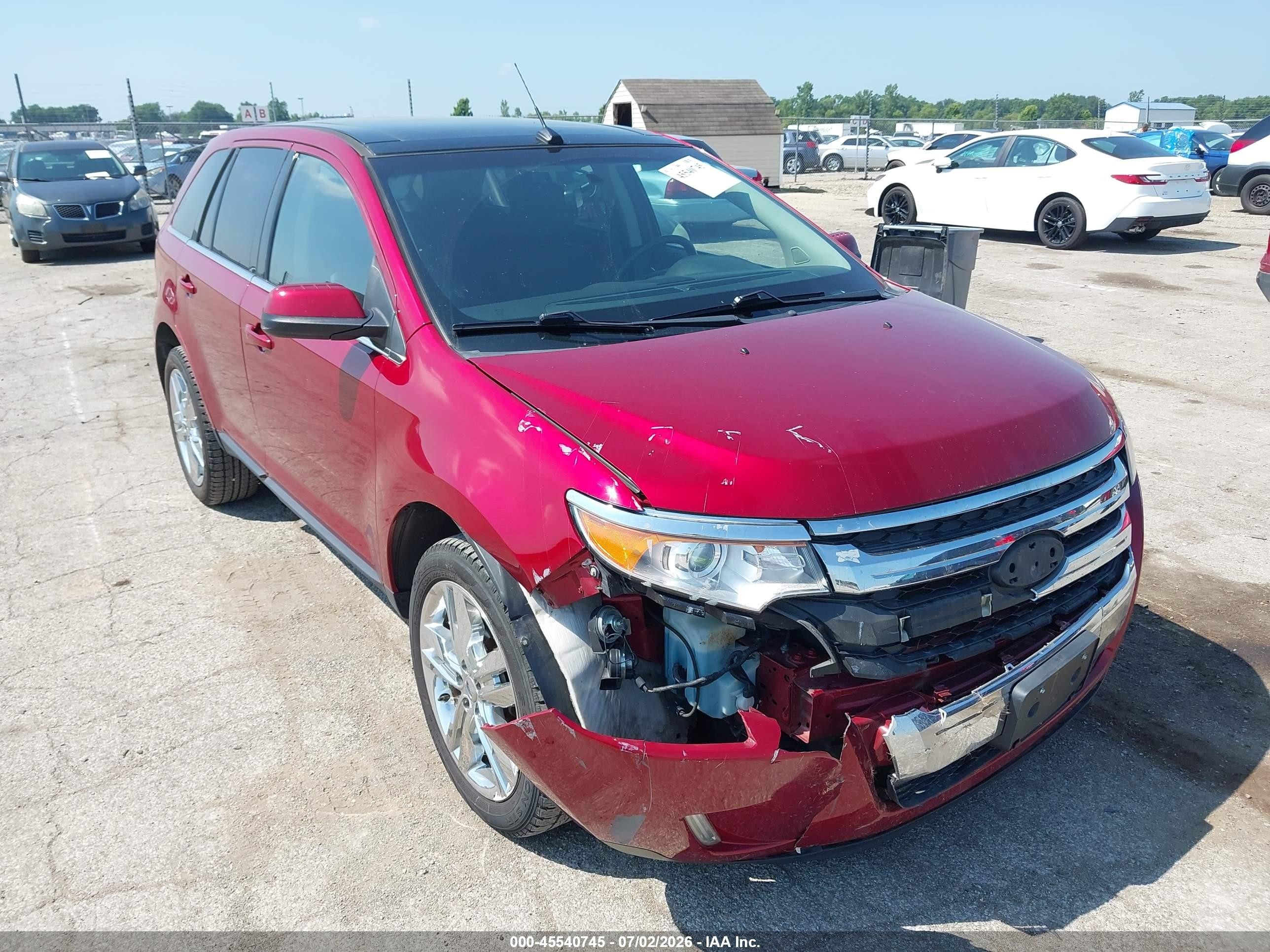 2013 Ford Edge Limited Burgundy vin: 2FMDK3KC1DBC91709
