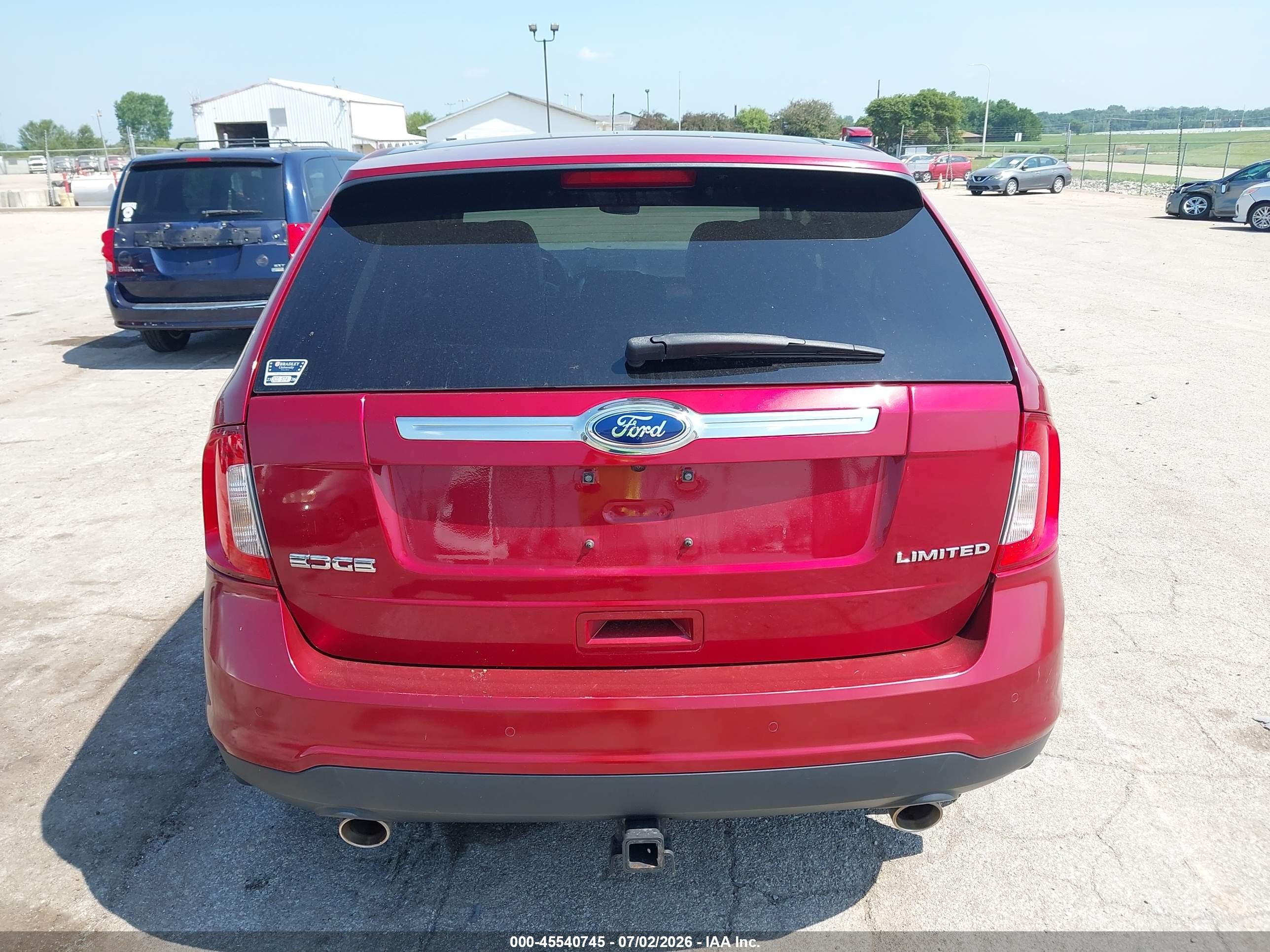 2013 Ford Edge Limited Burgundy vin: 2FMDK3KC1DBC91709