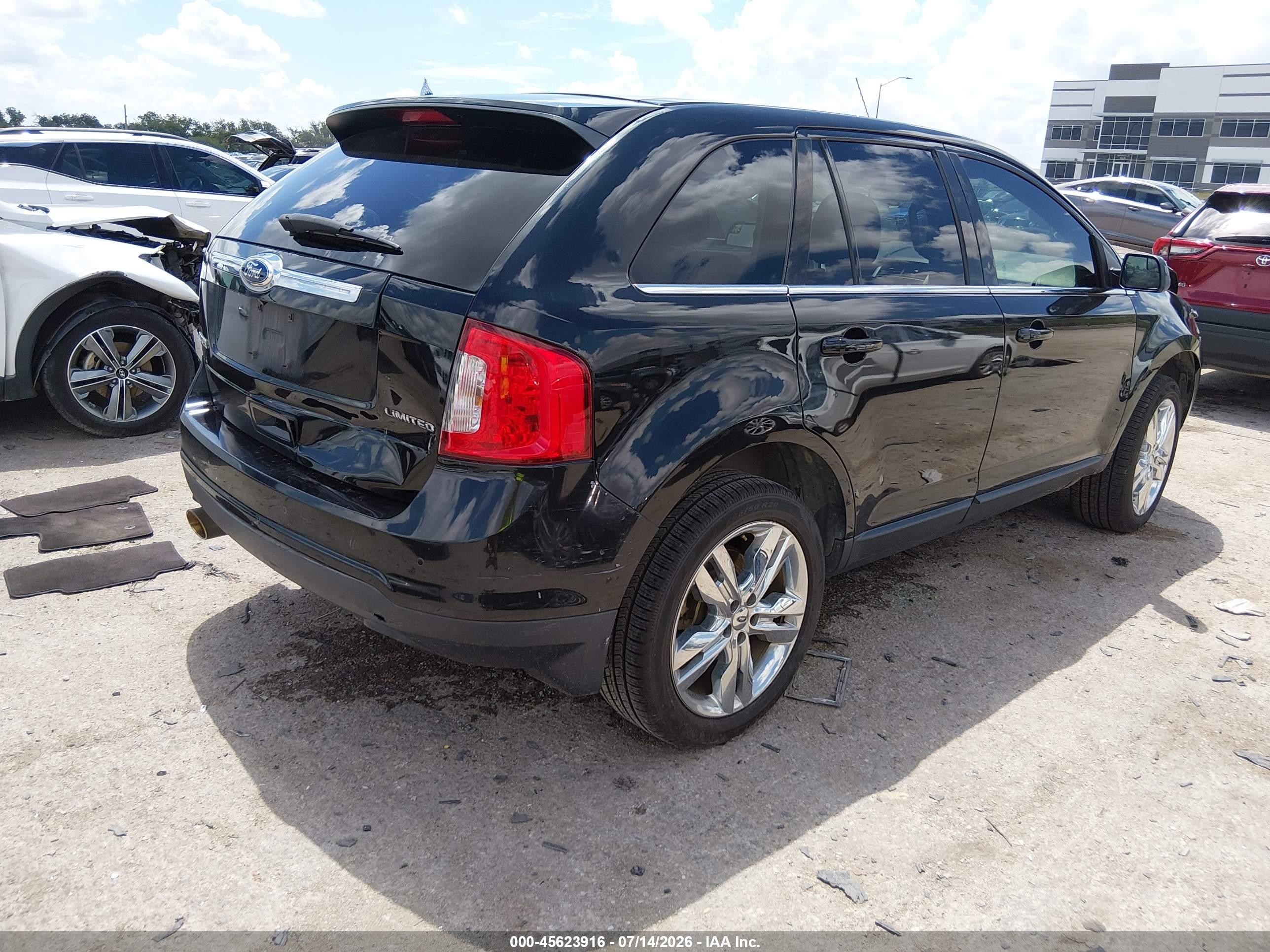 2014 Ford Edge Limited Black vin: 2FMDK3KC1EBB17706