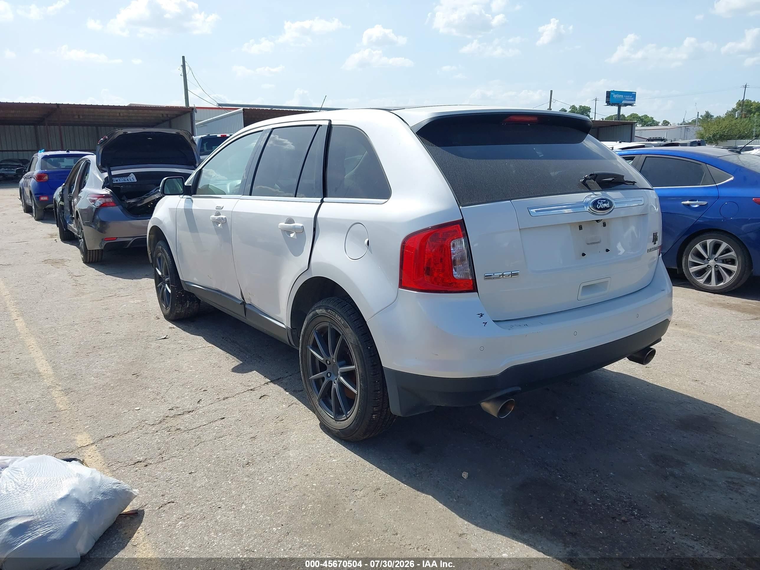 2014 Ford Edge Limited White vin: 2FMDK3KC1EBB31279