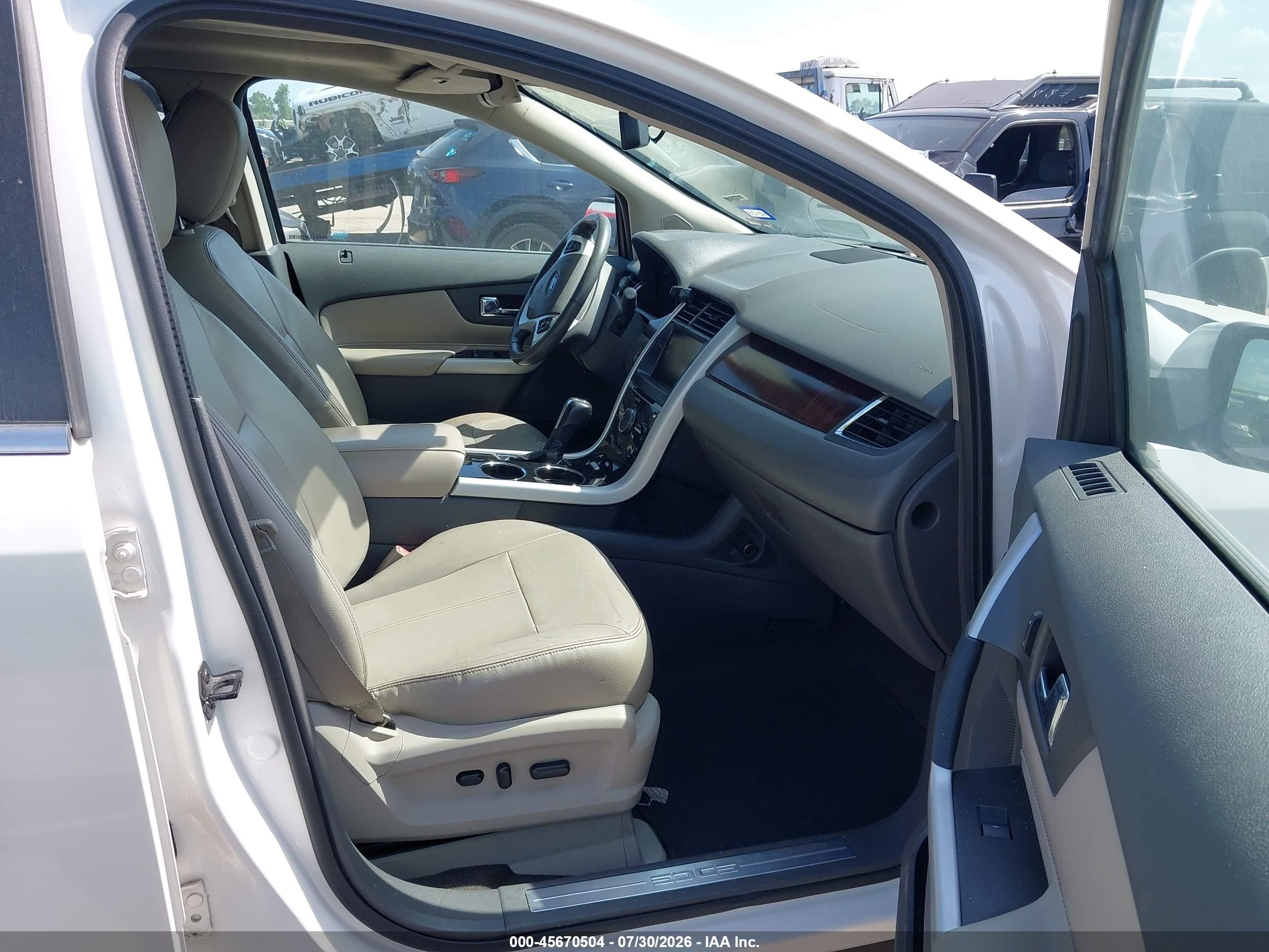 2014 Ford Edge Limited White vin: 2FMDK3KC1EBB31279