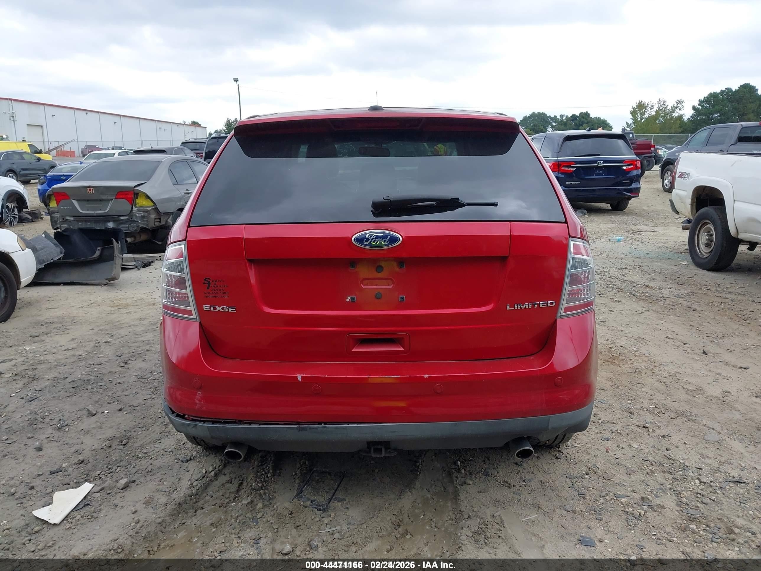 2010 Ford Edge Limited Red vin: 2FMDK3KC2ABB38140