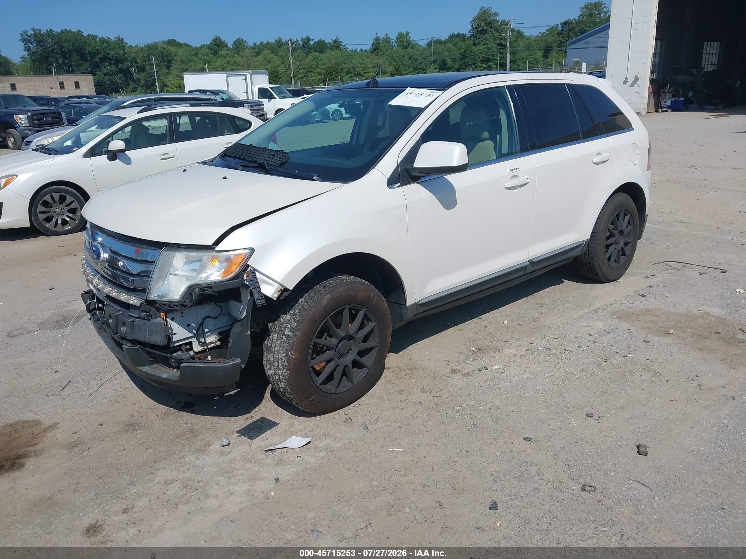2010 Ford Edge Limited White vin: 2FMDK3KC2ABB67900