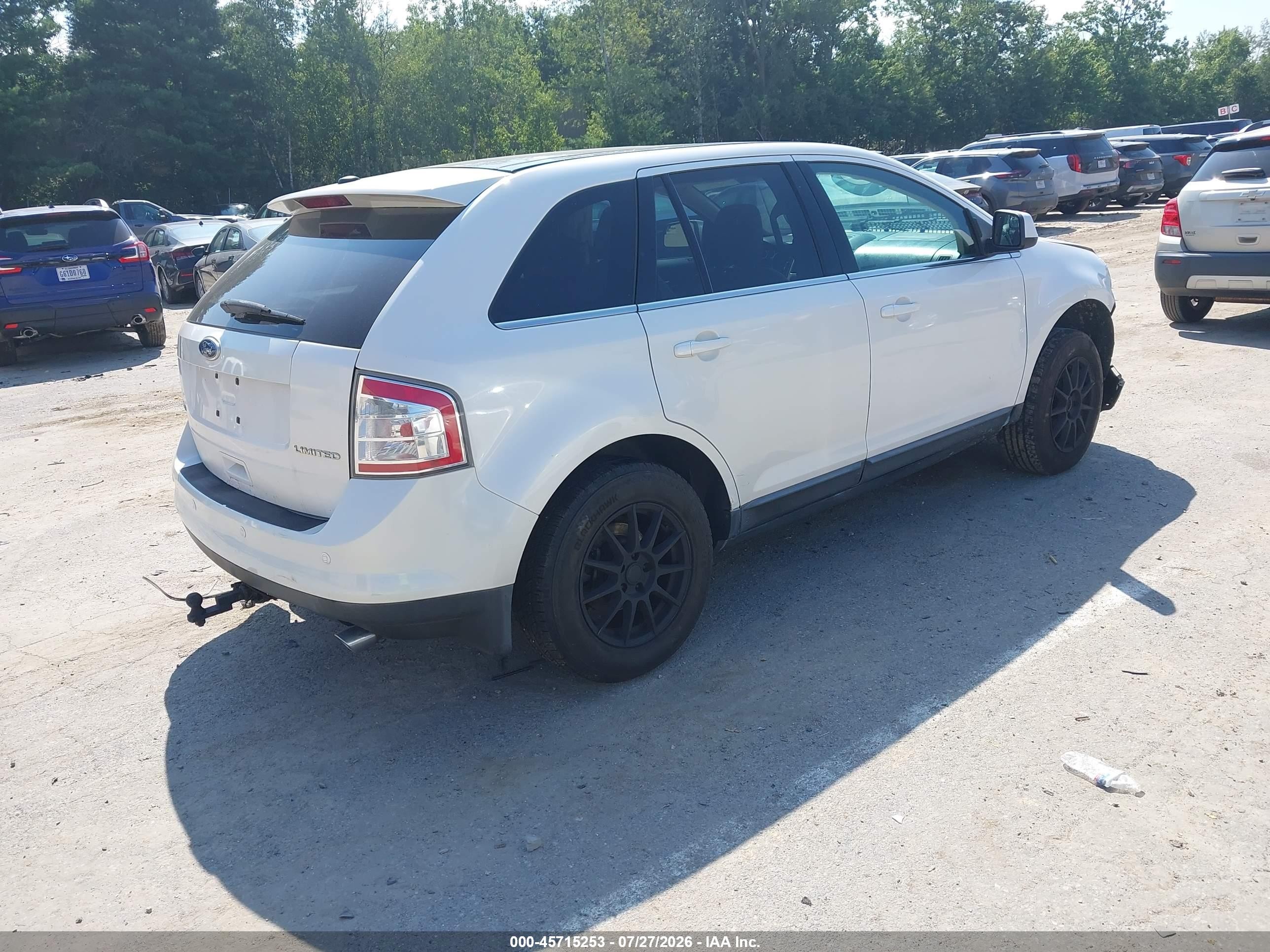 2010 Ford Edge Limited White vin: 2FMDK3KC2ABB67900
