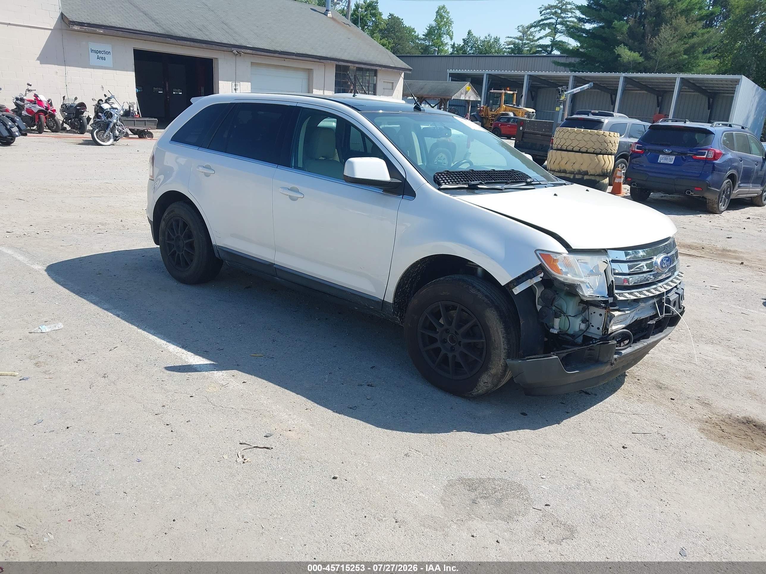 2010 Ford Edge Limited White vin: 2FMDK3KC2ABB67900
