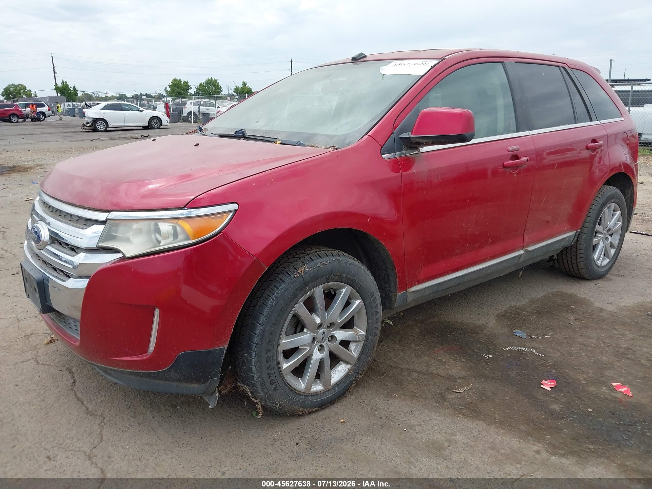 2011 Ford Edge Limited Red vin: 2FMDK3KC2BBA17402