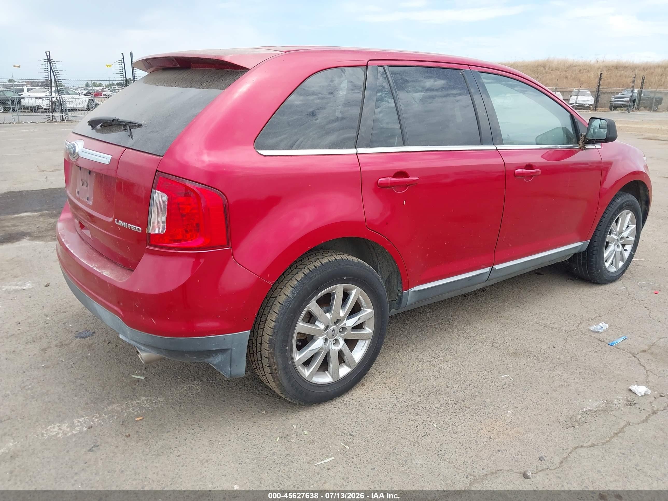 2011 Ford Edge Limited Red vin: 2FMDK3KC2BBA17402