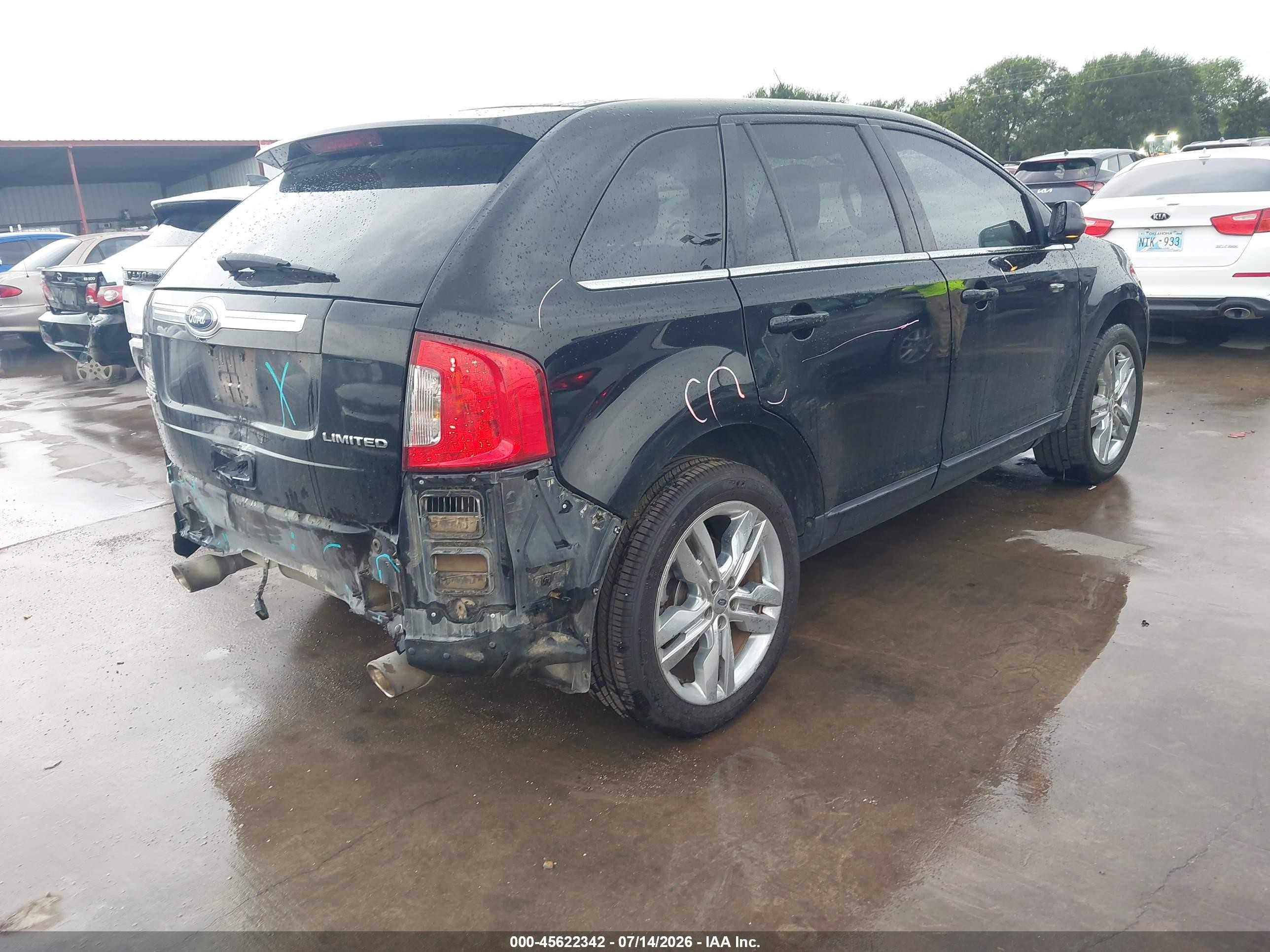 2011 Ford Edge Limited Черный vin: 2FMDK3KC2BBB66988