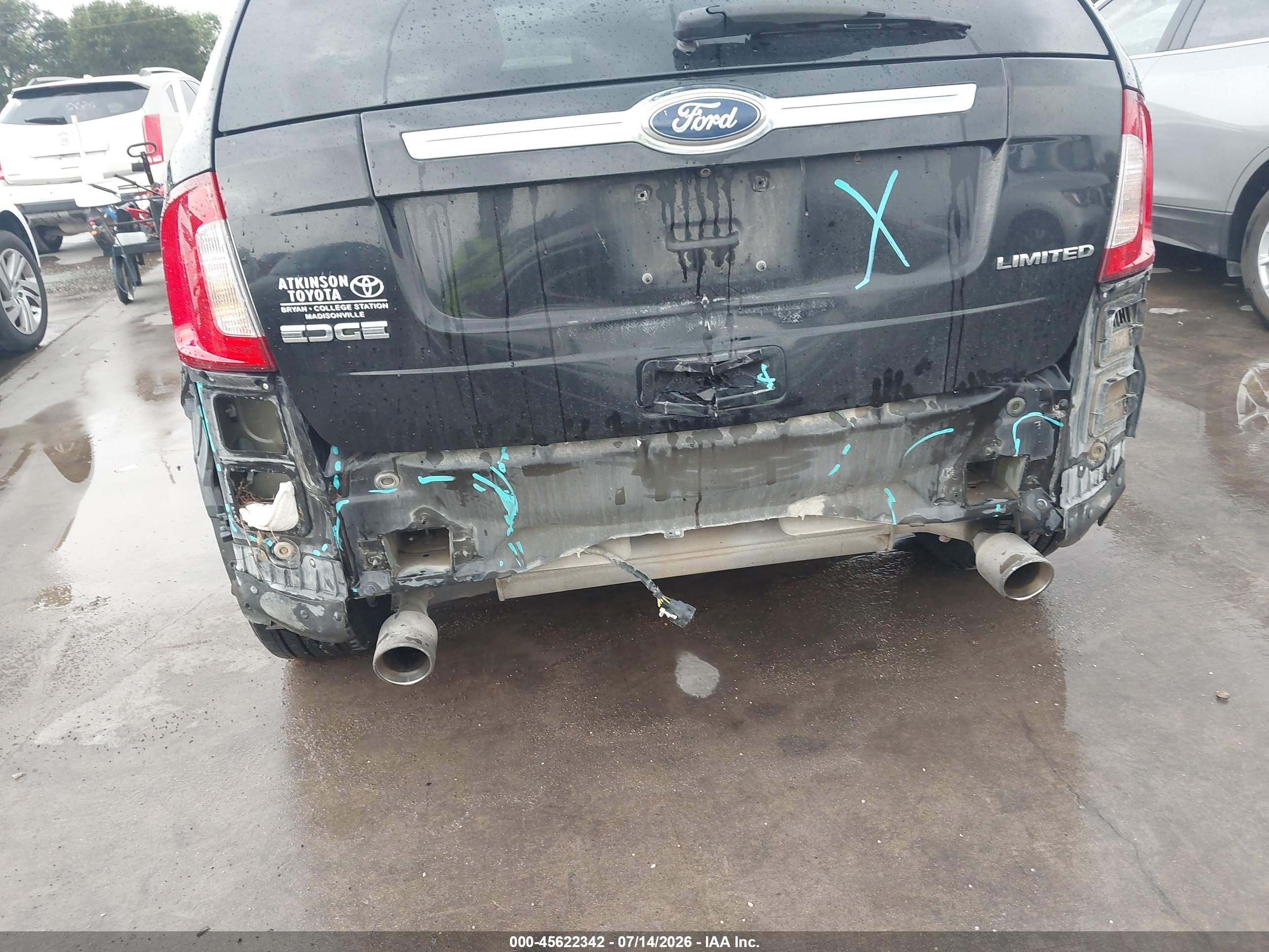 2011 Ford Edge Limited Черный vin: 2FMDK3KC2BBB66988