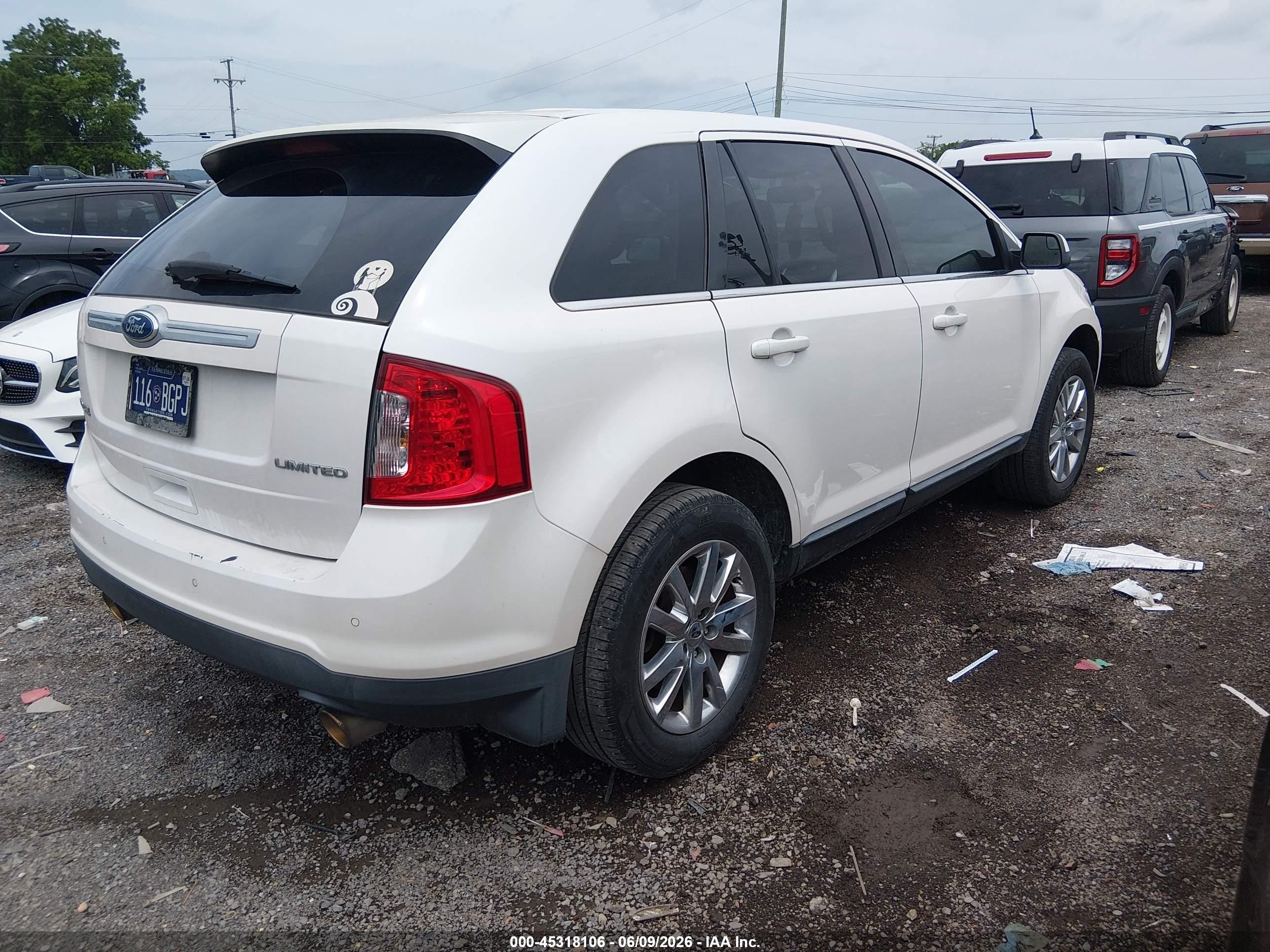 2012 Ford Edge Limited Белый vin: 2FMDK3KC2CBA05705